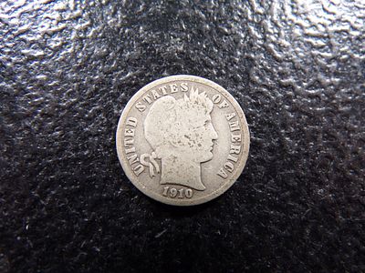 1910-S BARBER SILVER DIME. CLICK THE LINK FROM YOUR INVOICE TO PAY... INVOICES ARE EMAILED 