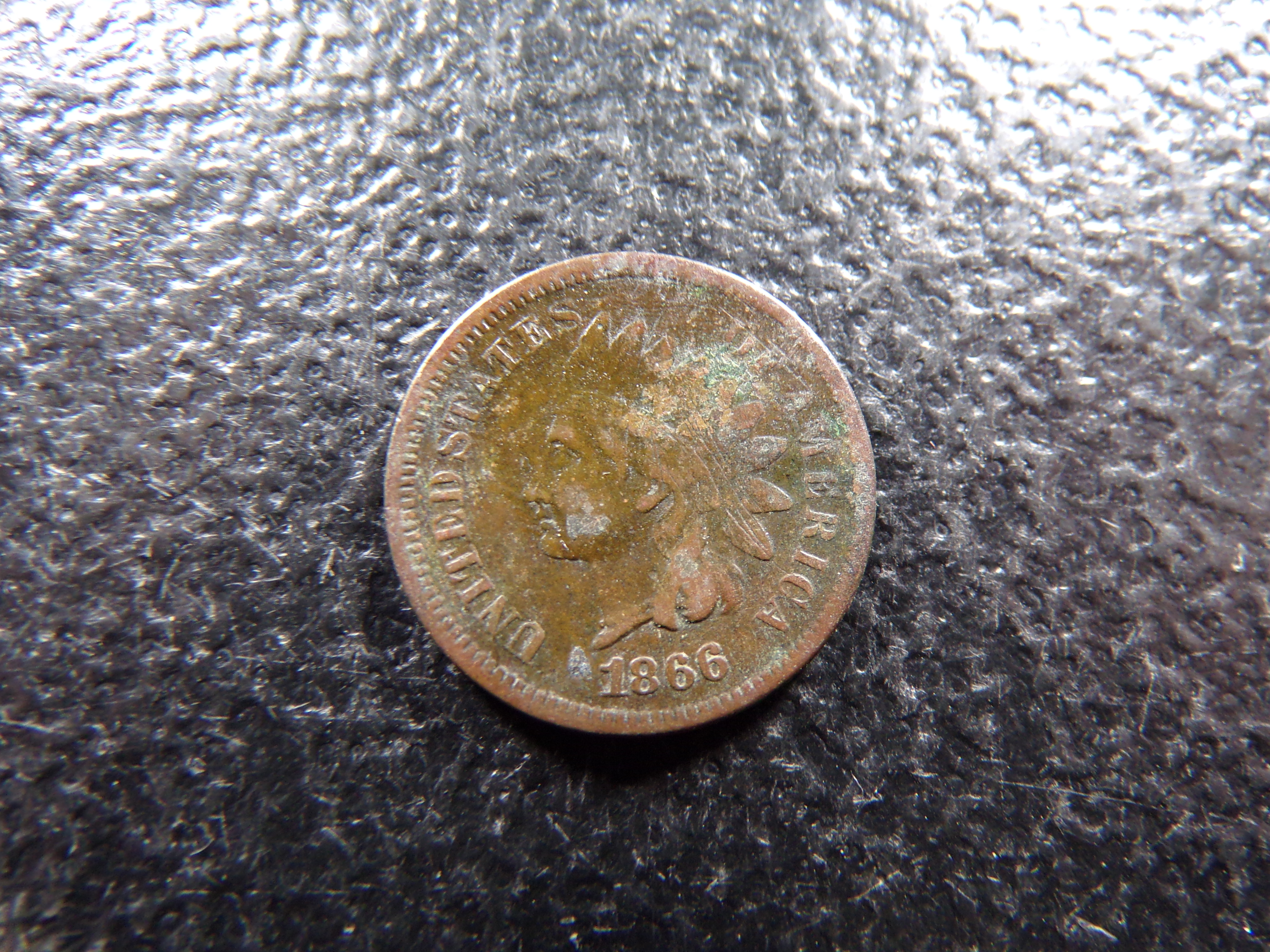 1866 RARE DATE INDIAN HEAD CENT
