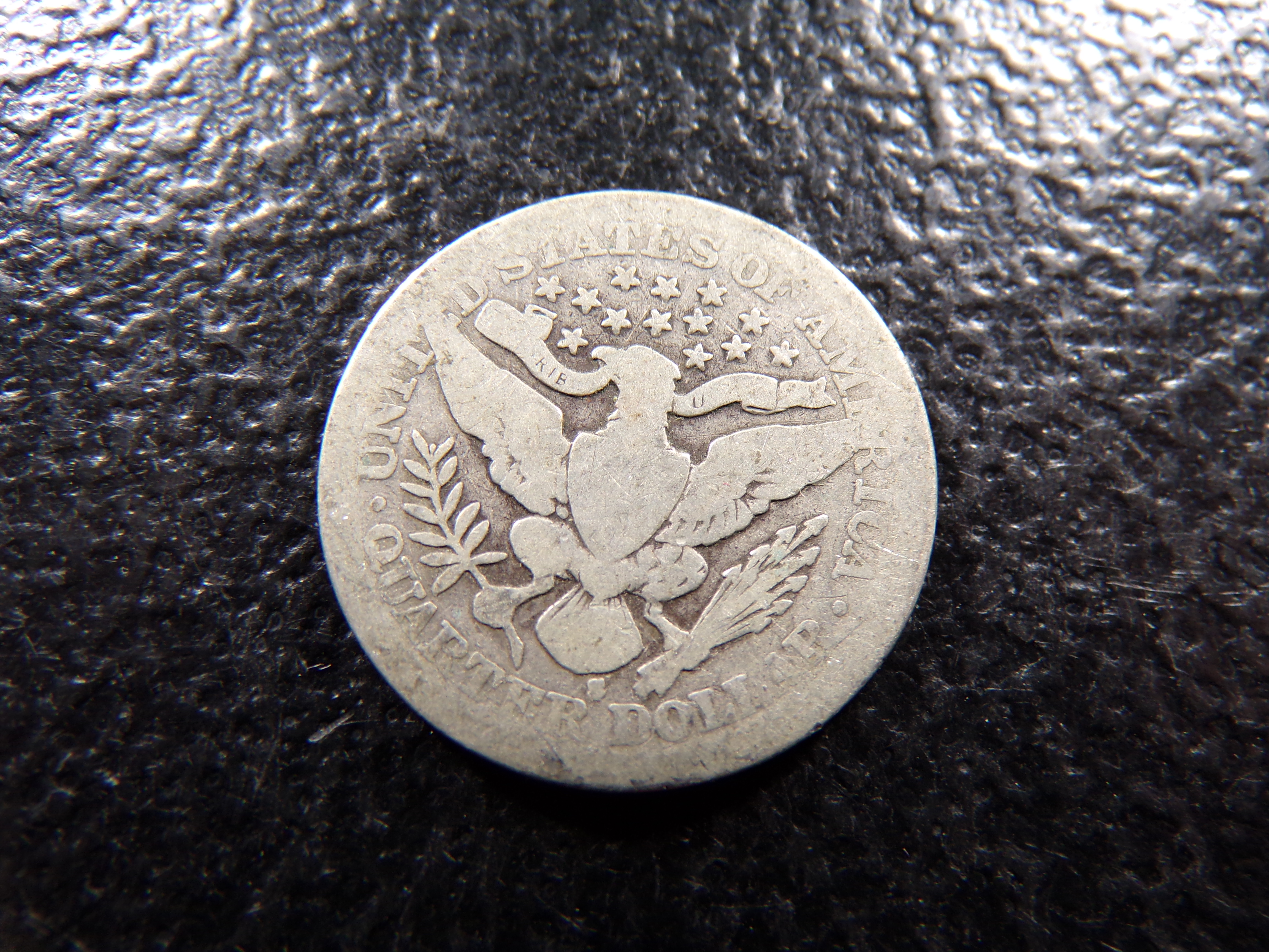 1908-S BARBER SILVER QUARTER