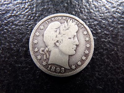 1893 BARBER SILVER QUARTER. CLICK THE LINK FROM YOUR INVOICE TO PAY... INVOICES ARE EMAILED 