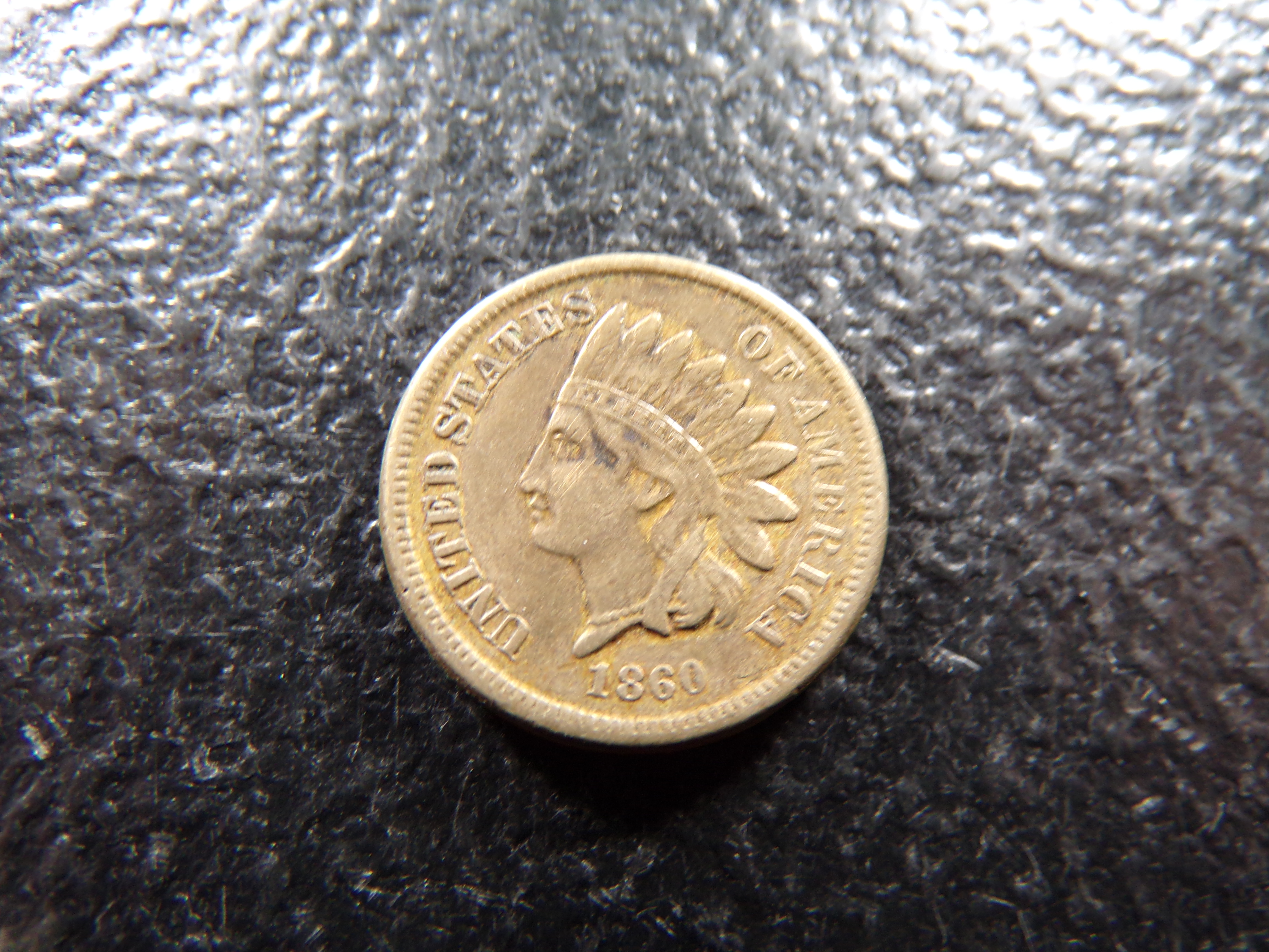 1860 COPPER NICKEL INDIAN CENT