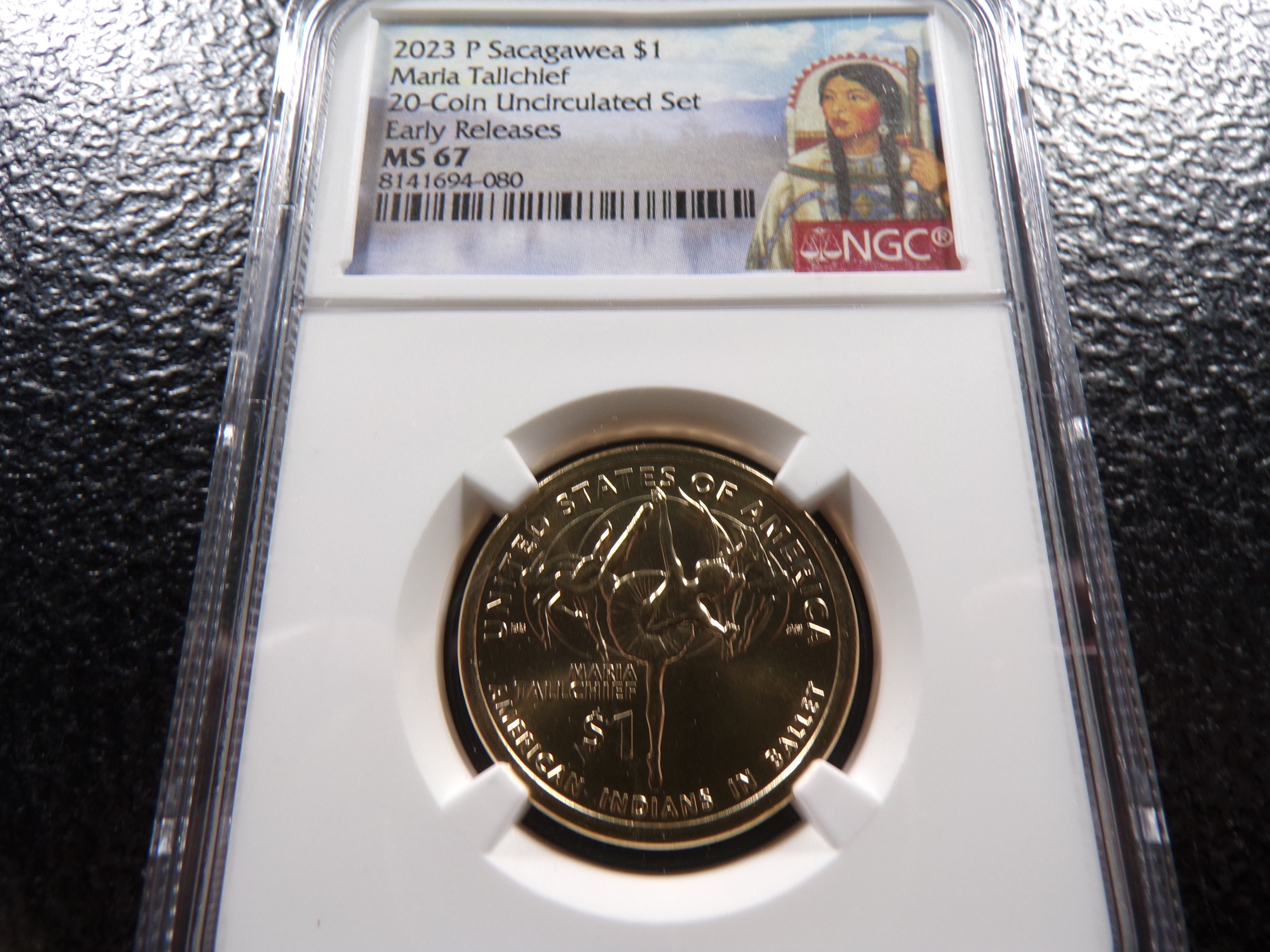 2023-P NGC MS67 MARIA TALLCHIEF SACAGAWEA DOLLAR