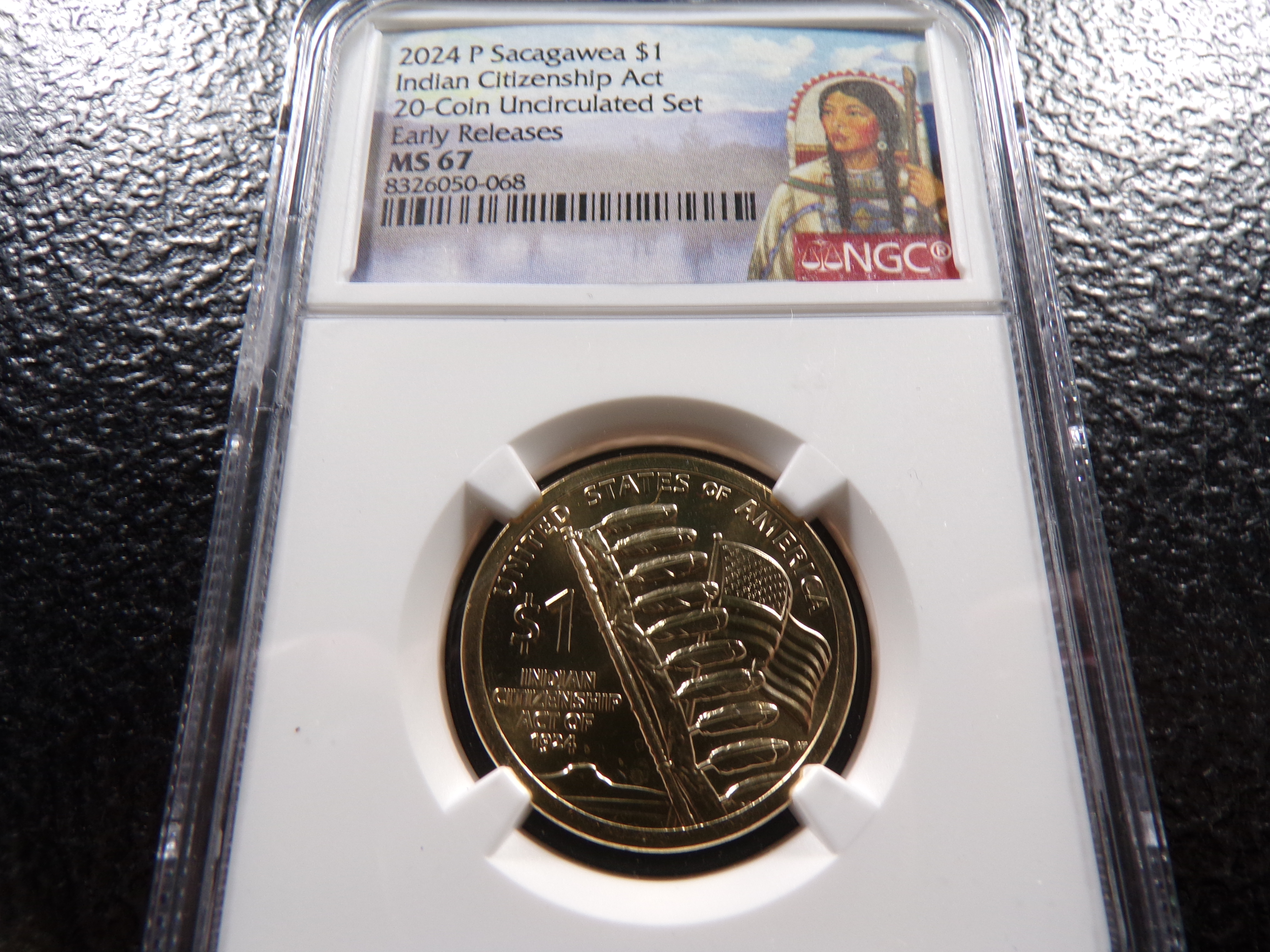 2024 NGC MS67 INDIAN CITIZENSHIP ACT SACAGAWEA DOLLAR