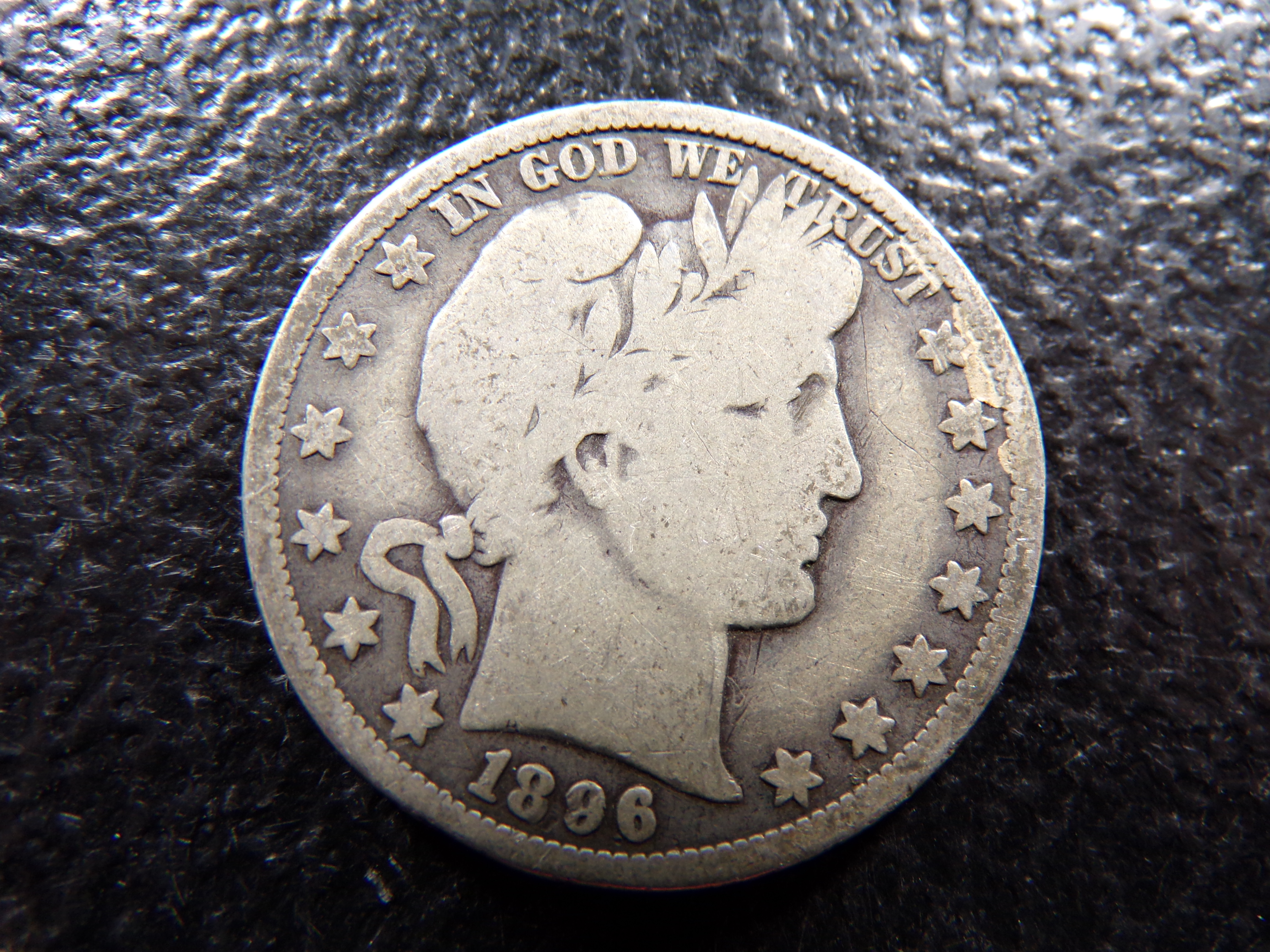 1896-O KEY DATE BARBER SILVER HALF DOLLAR