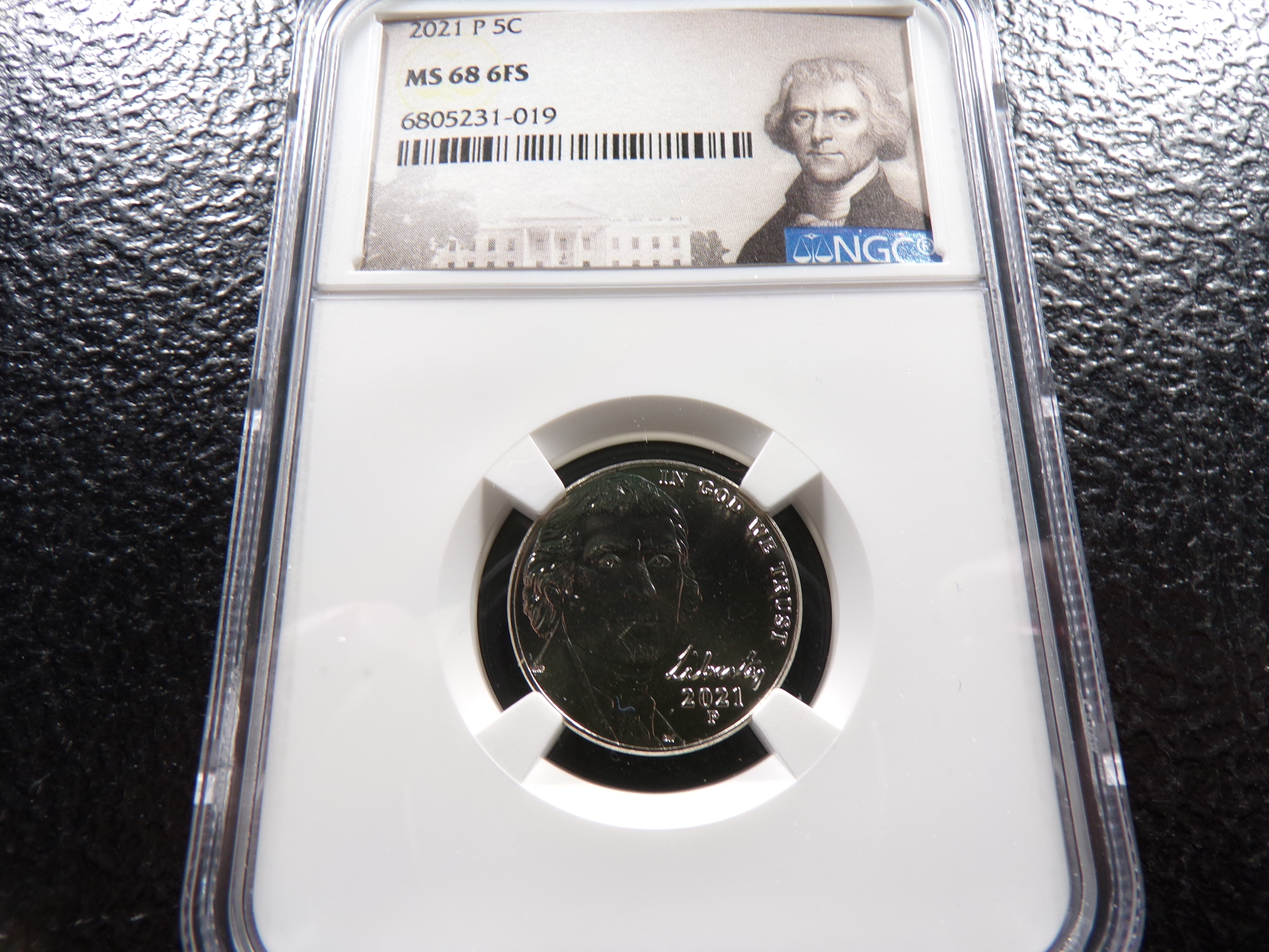 2021-P NGC MS68 6FS JEFFERSON NICKEL