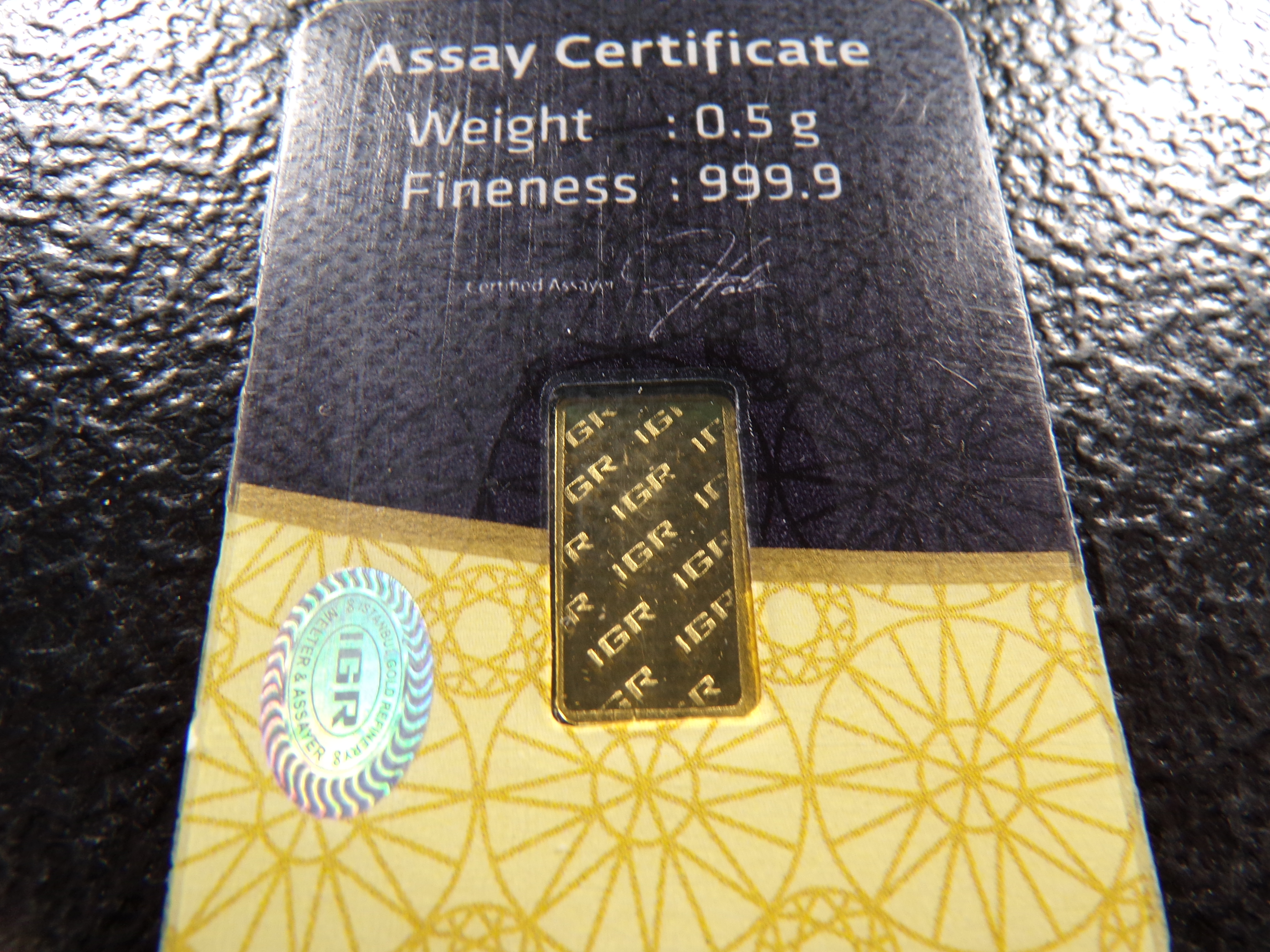 IGR 0.5 GRAM 999.9 FINE GOLD BAR