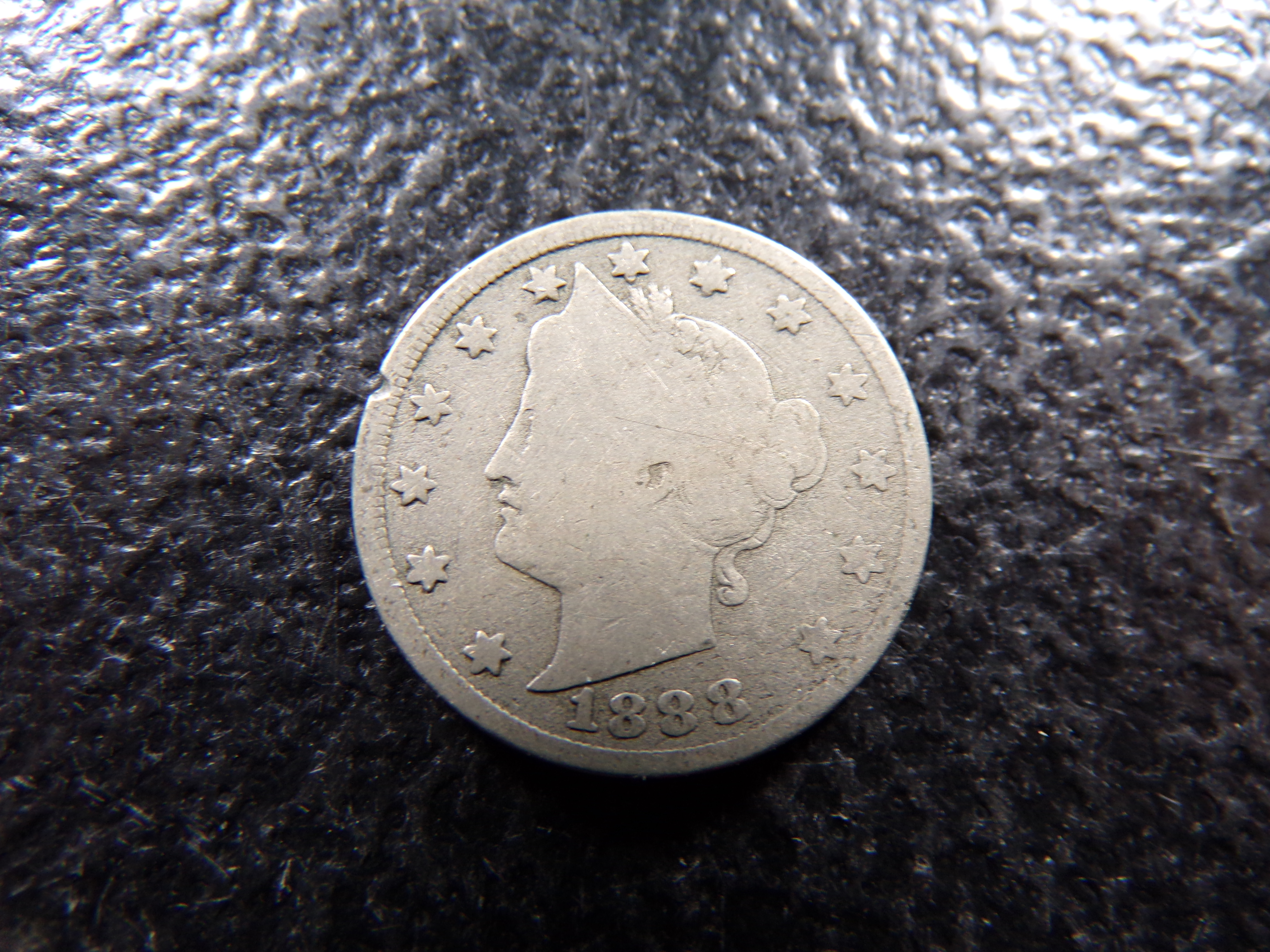 1888 LIBERTY HEAD V NICKEL
