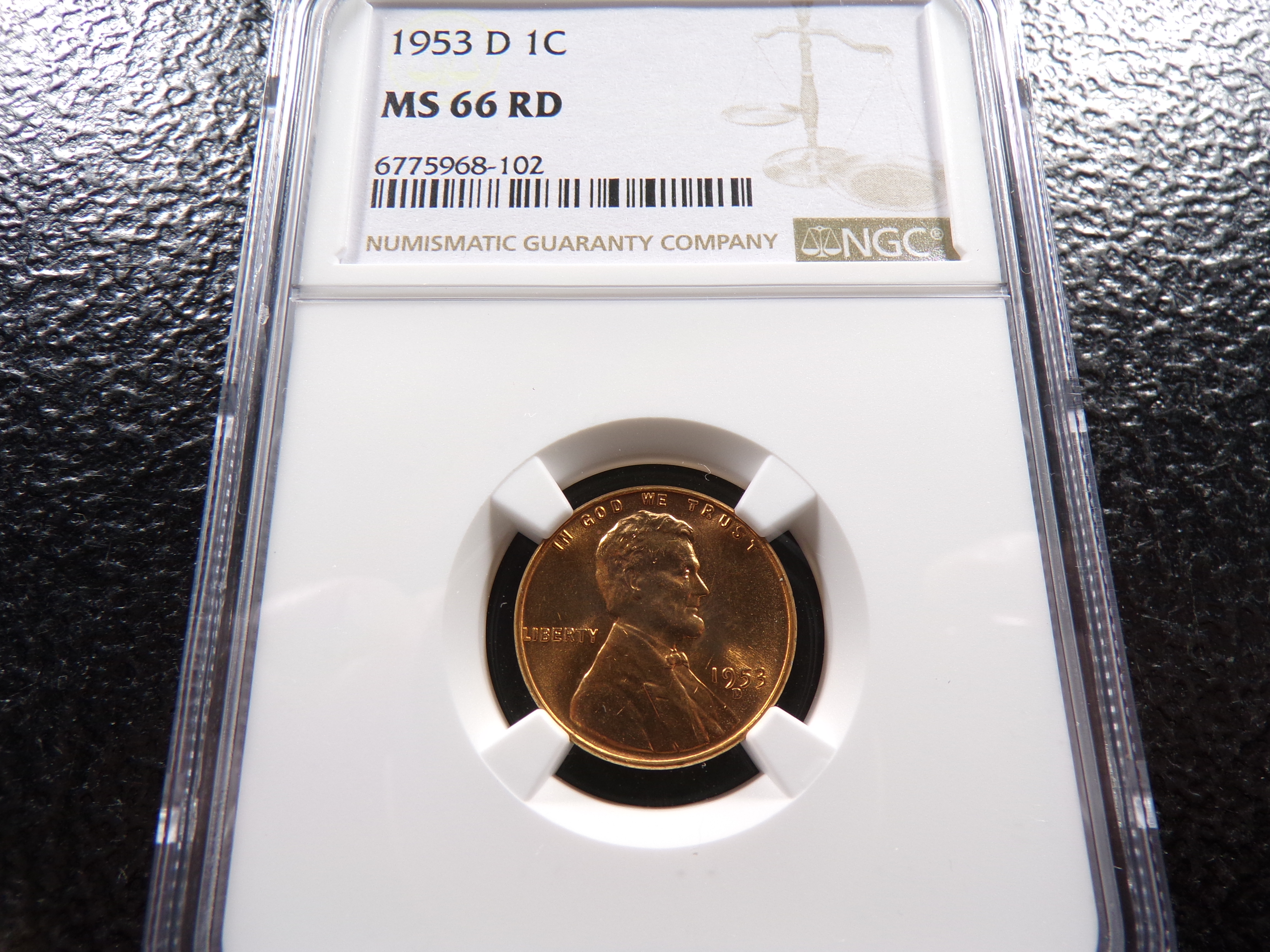 1953-D NGC MS66RD LINCOLN WHEAT CENT