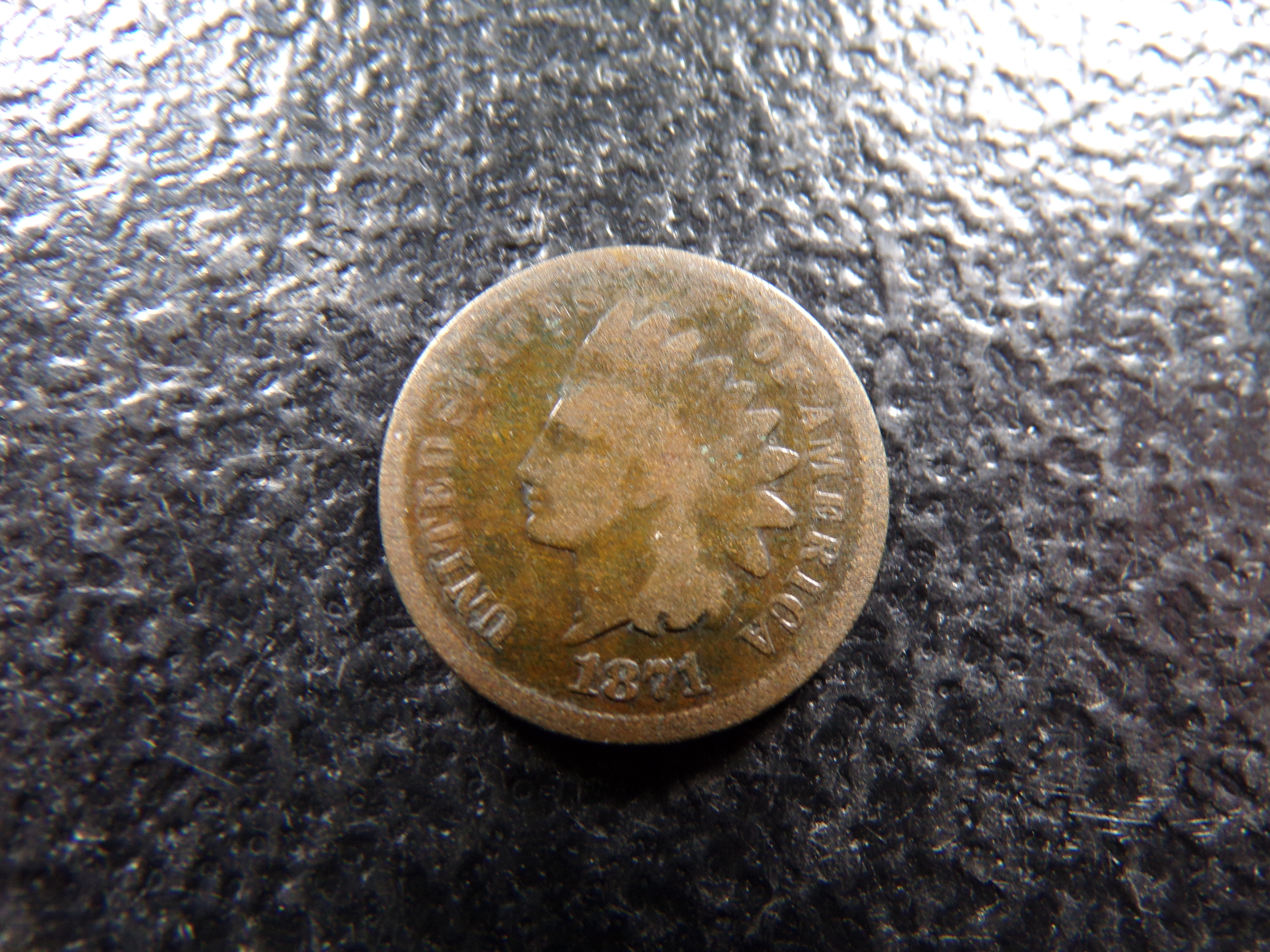 1871 RARE DATE INDIAN HEAD CENT