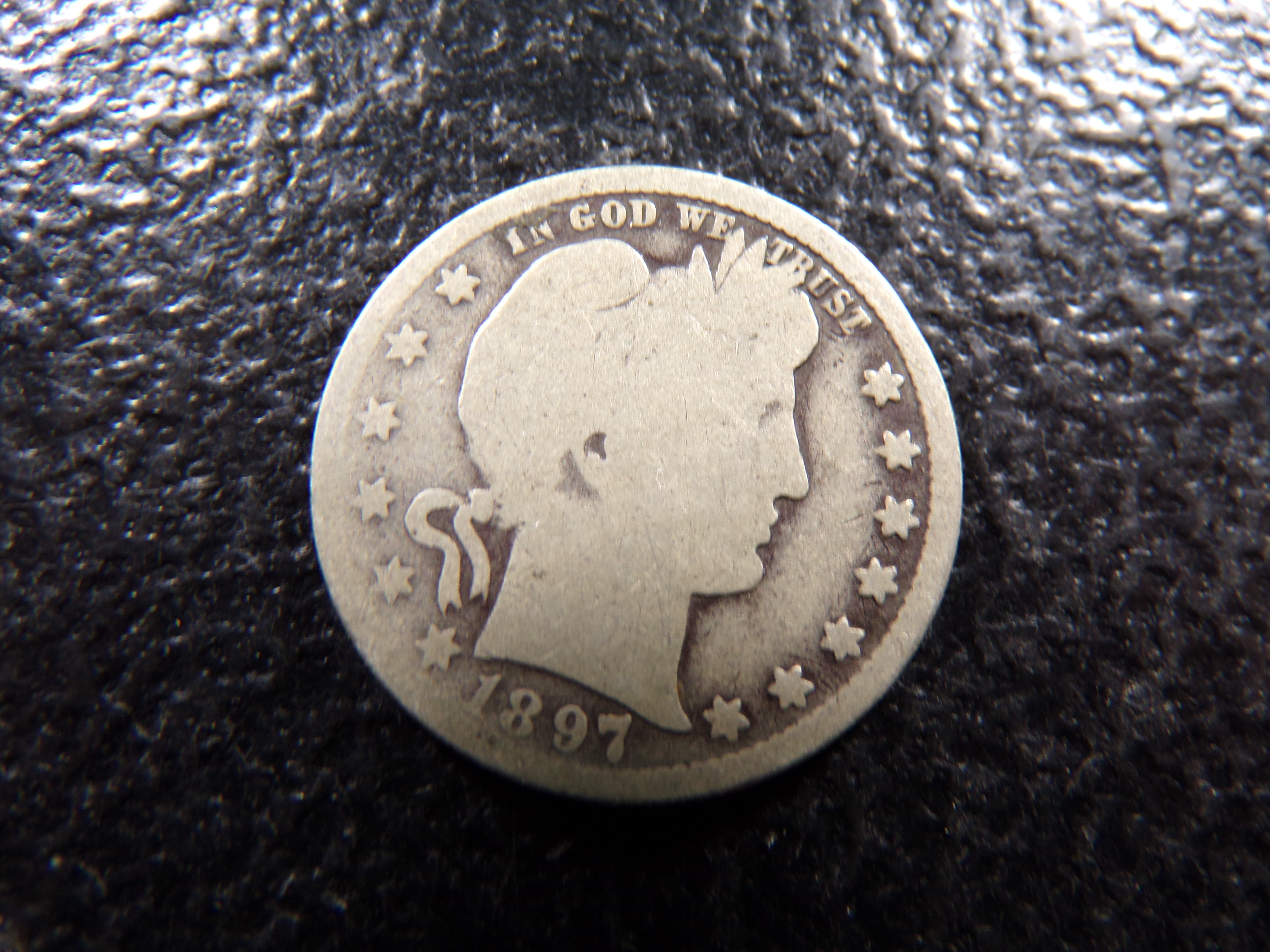 1897-O BARBER SILVER QUARTER