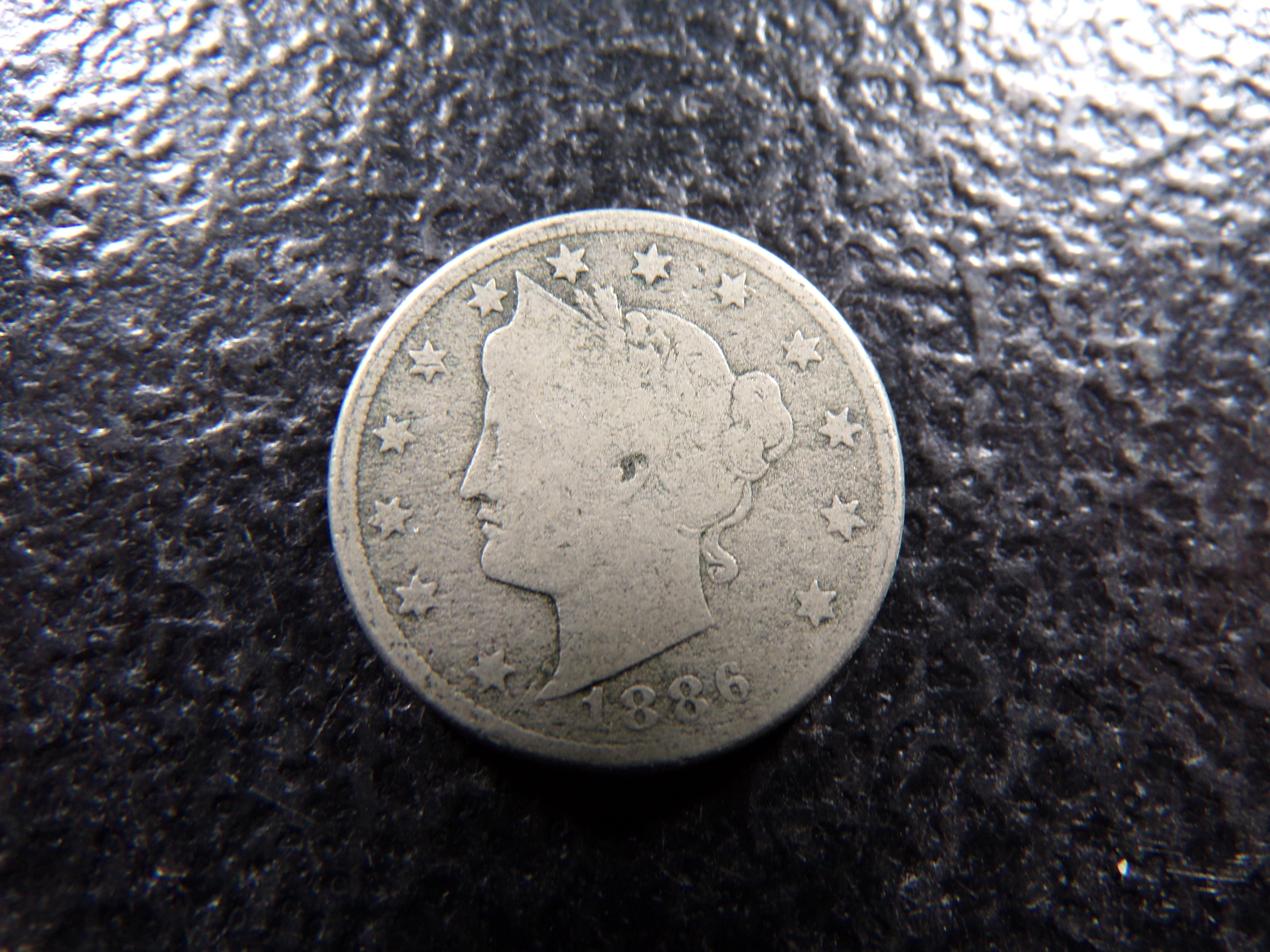 1886 KEY DATE LIBERTY HEAD V NICKEL