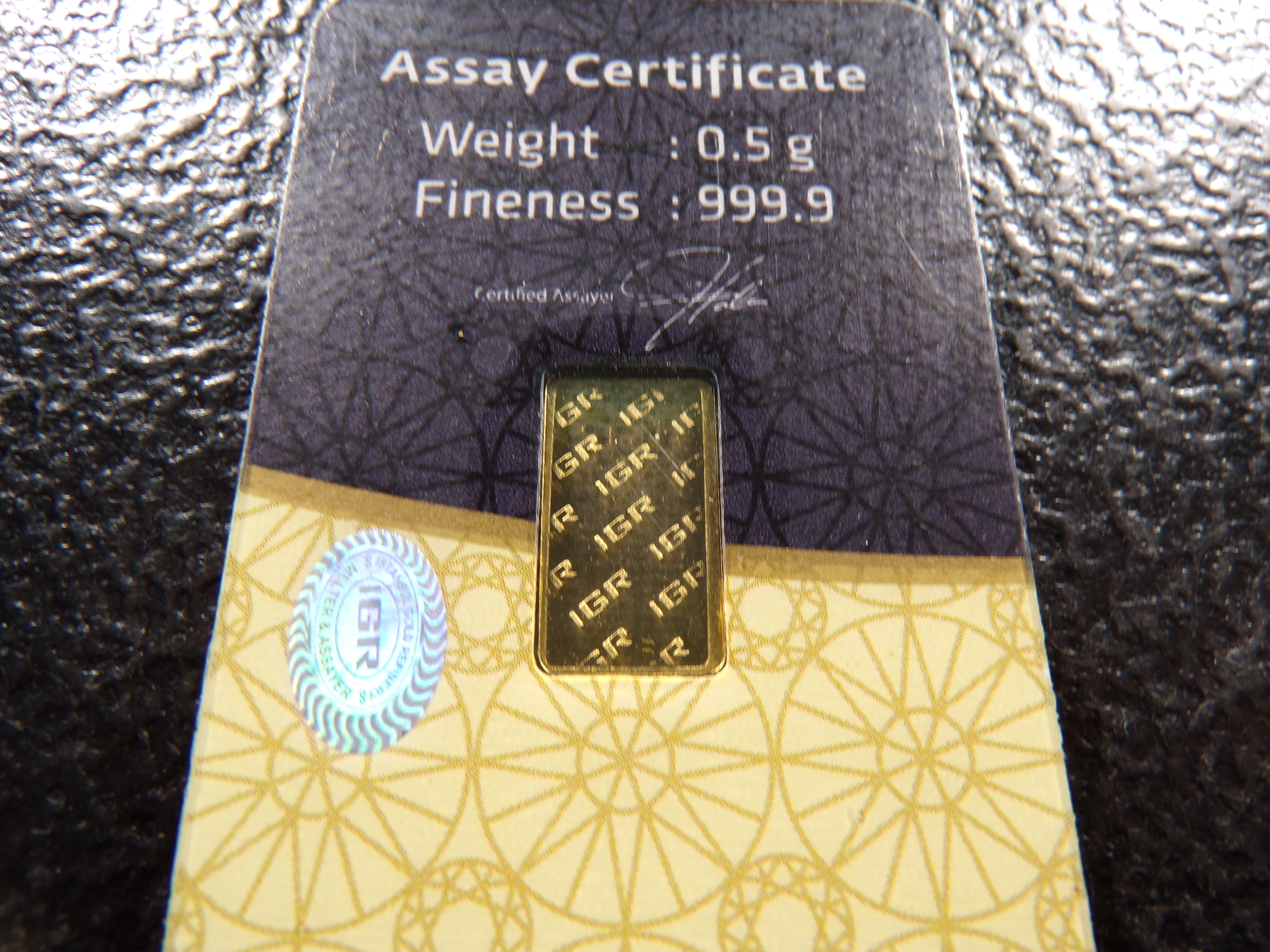 IGR 0.5 GRAM 999.9 FINE GOLD BAR