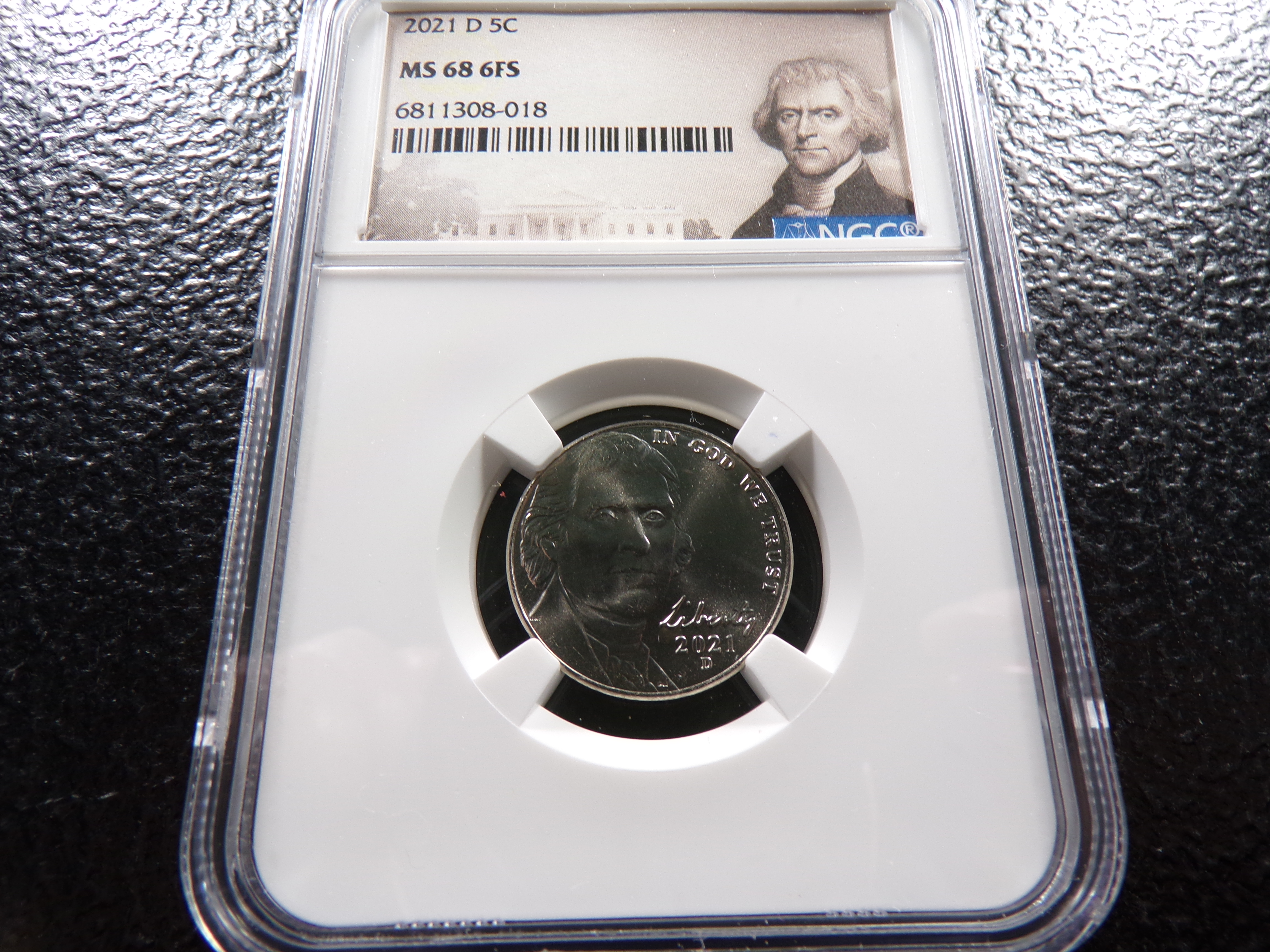 2021-D NGC MS68 6FS JEFFERSON NICKEL