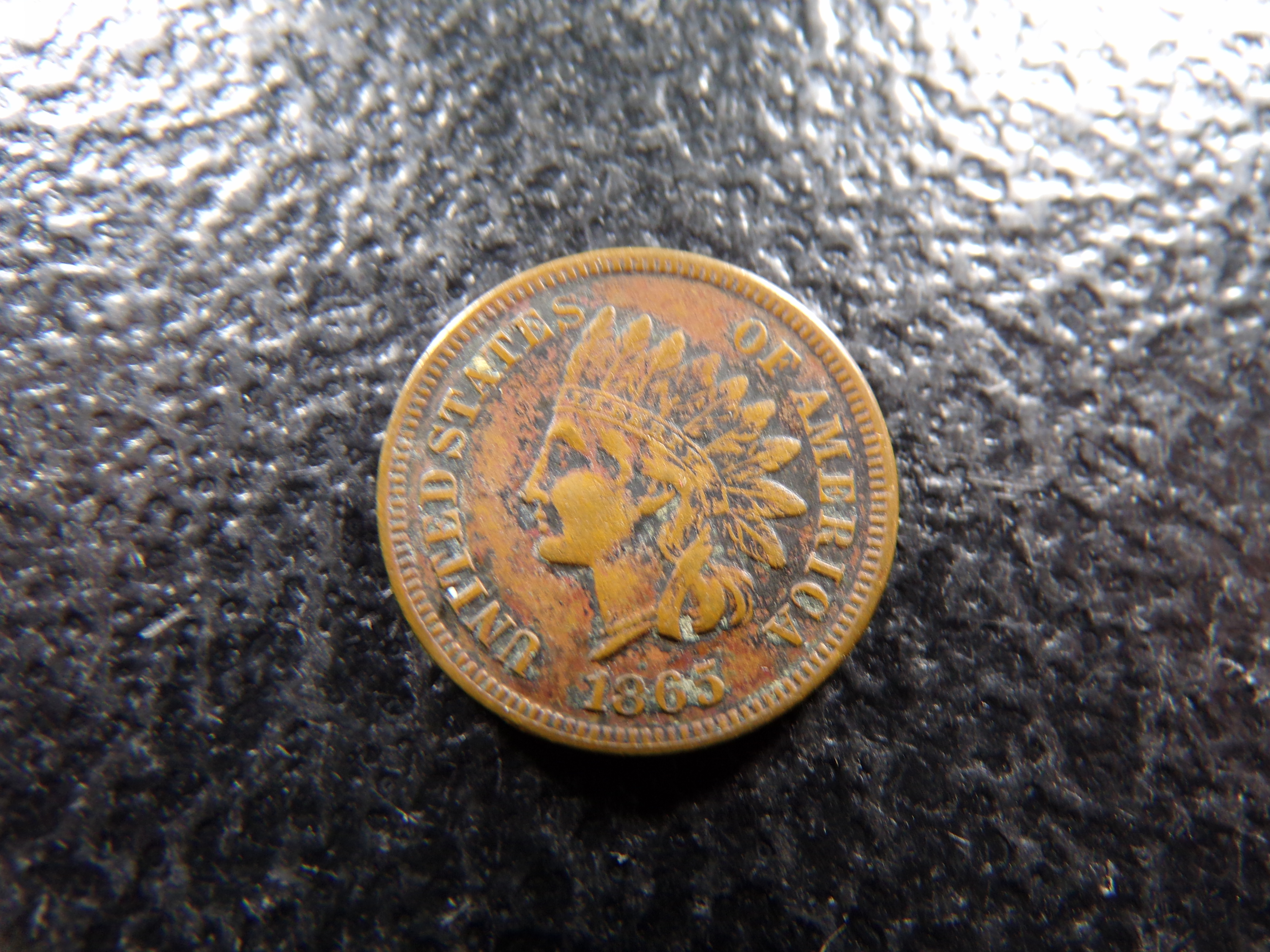 1865 RARE DATE INDIAN HEAD CENT