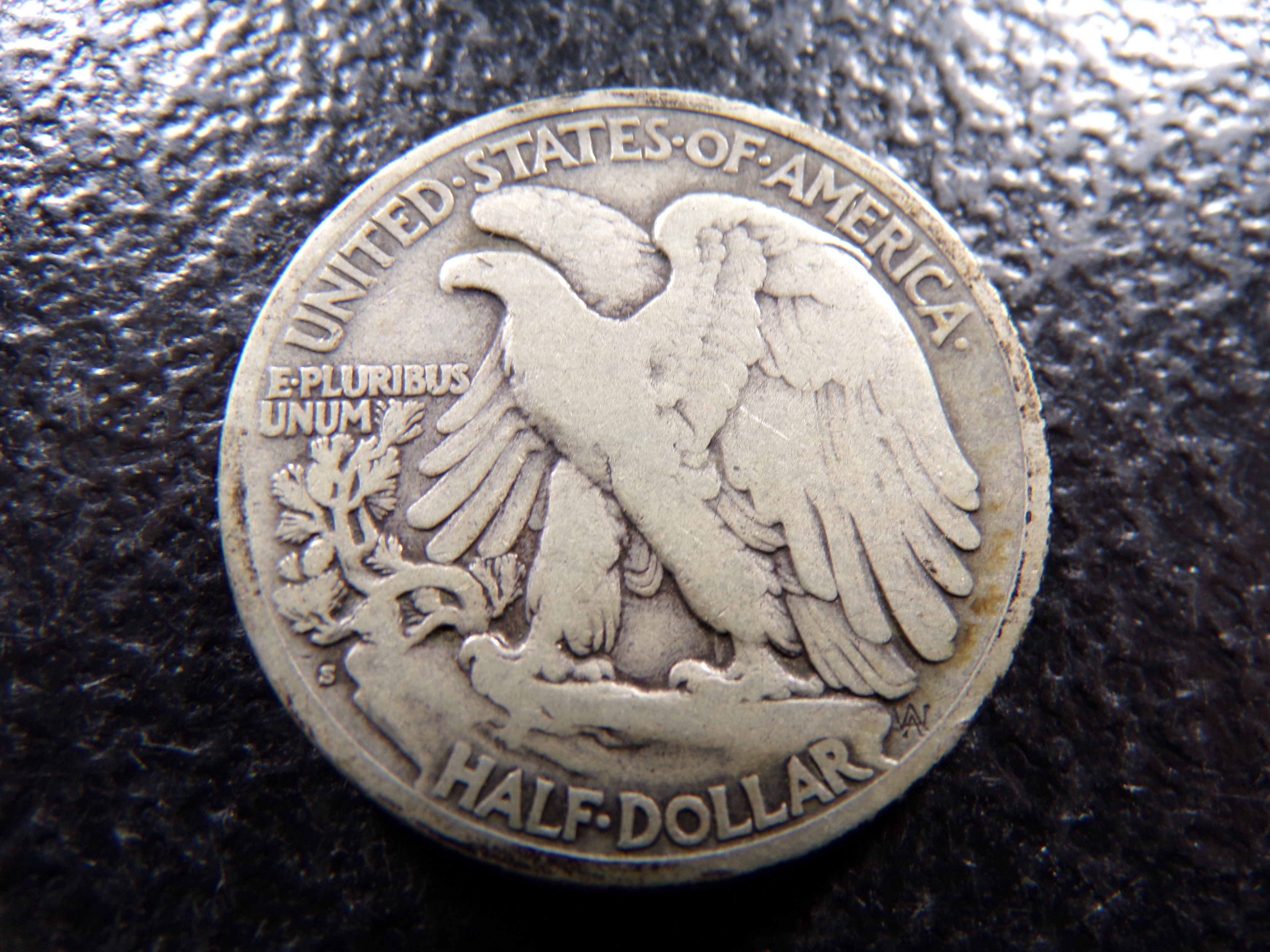 1923-S WALKING LIBERTY SILVER HALF DOLLAR