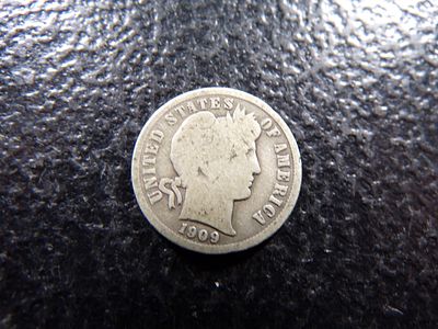 1909-S BARBER SILVER DIME. CLICK THE LINK FROM YOUR INVOICE TO PAY... INVOICES ARE EMAILED 