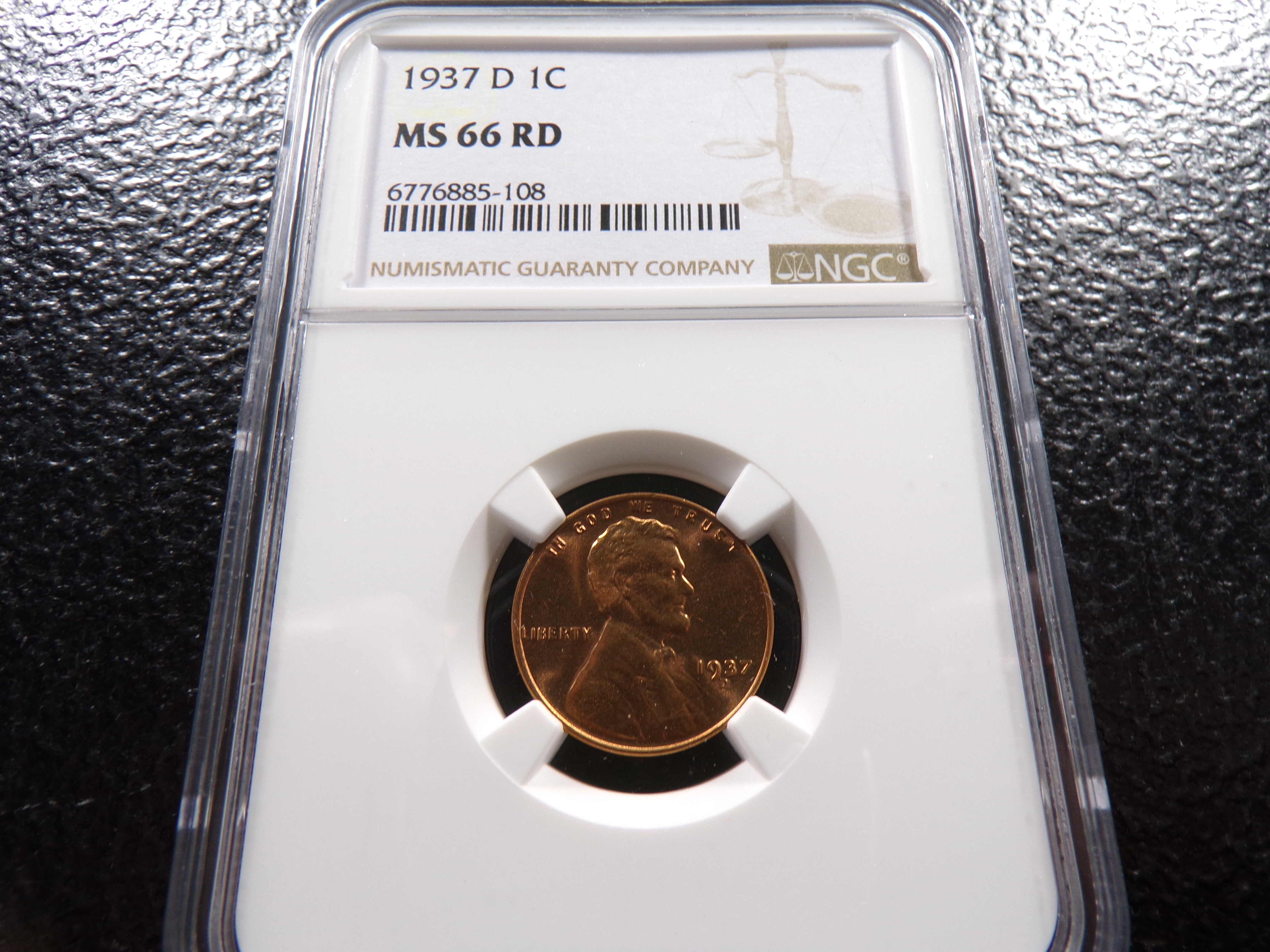 1937-D NGC MS66RD LINCOLN WHEAT CENT