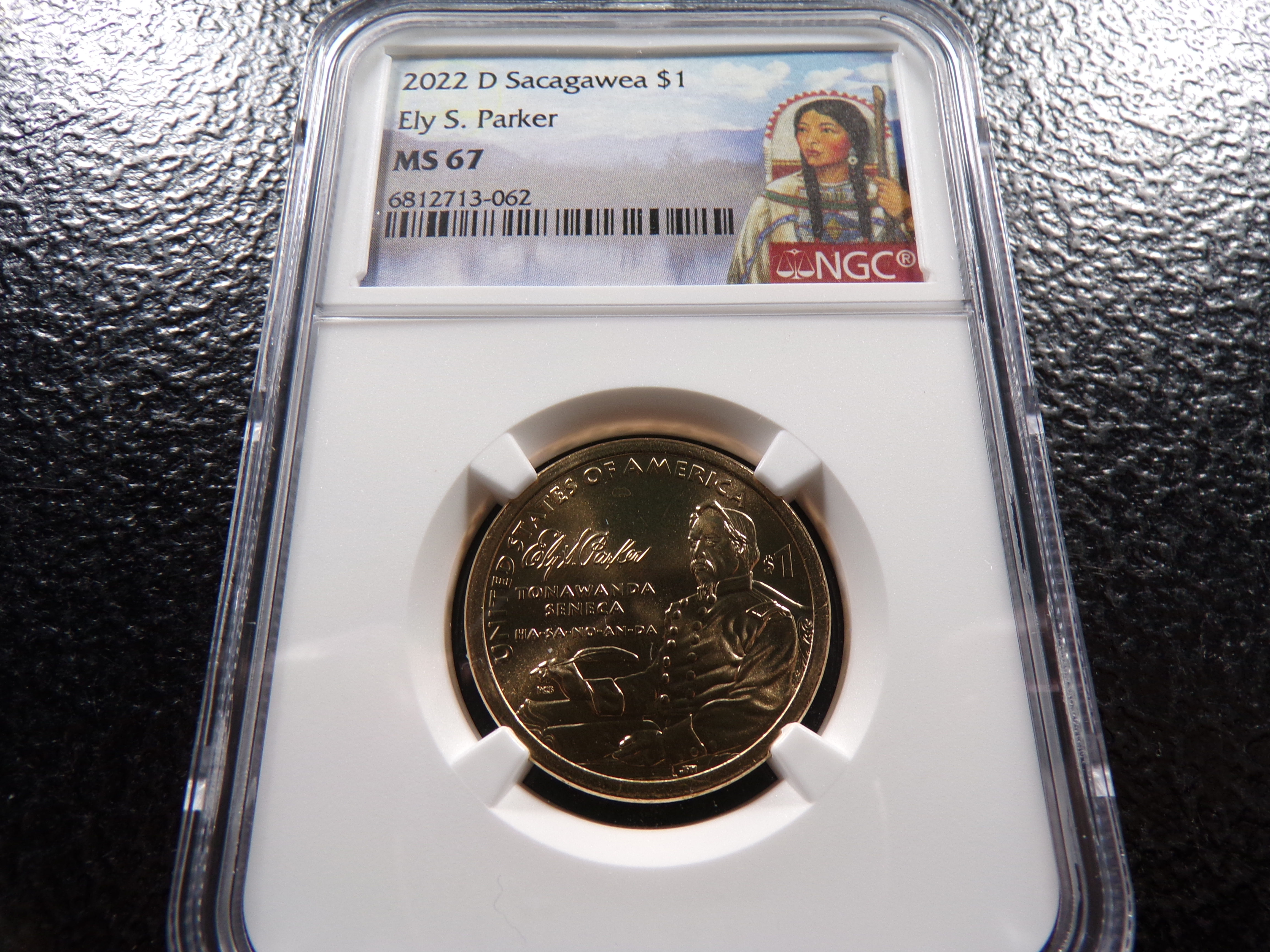 2022-D NGC MS67 ELY S PARKER SACAGAWEA DOLLAR