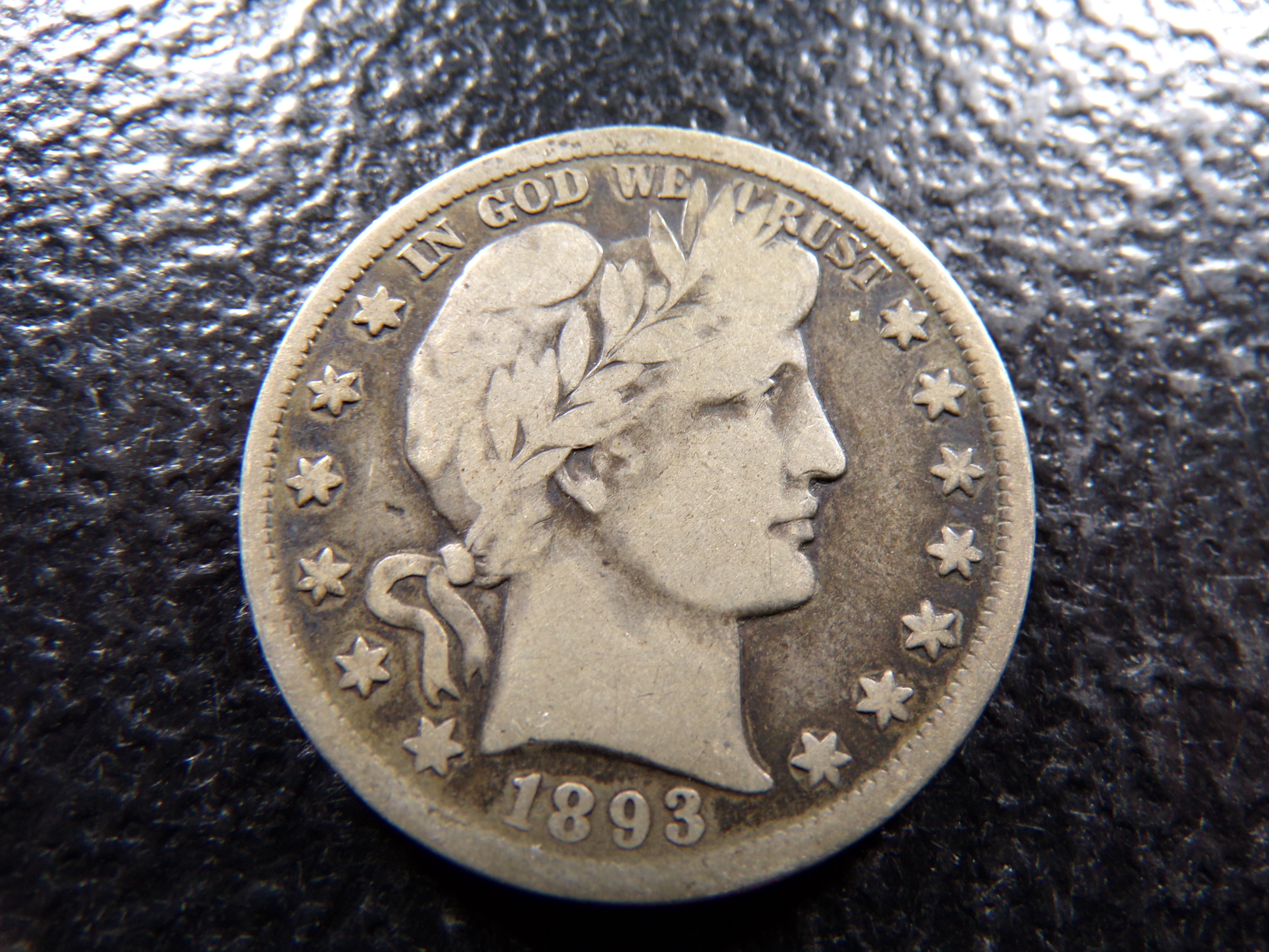 1893 BARBER SILVER HALF DOLLAR