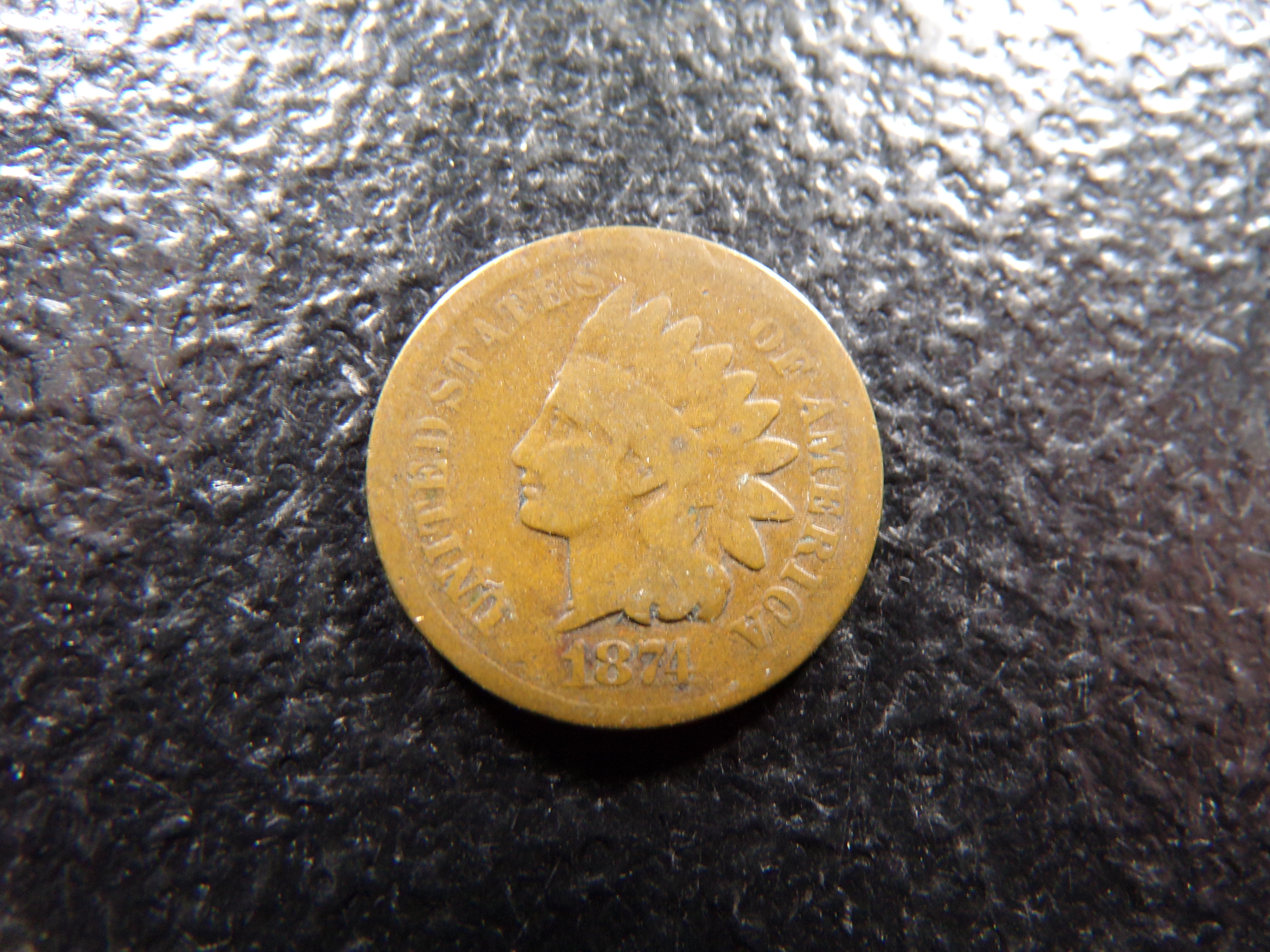 1874 RARE DATE INDIAN HEAD CENT