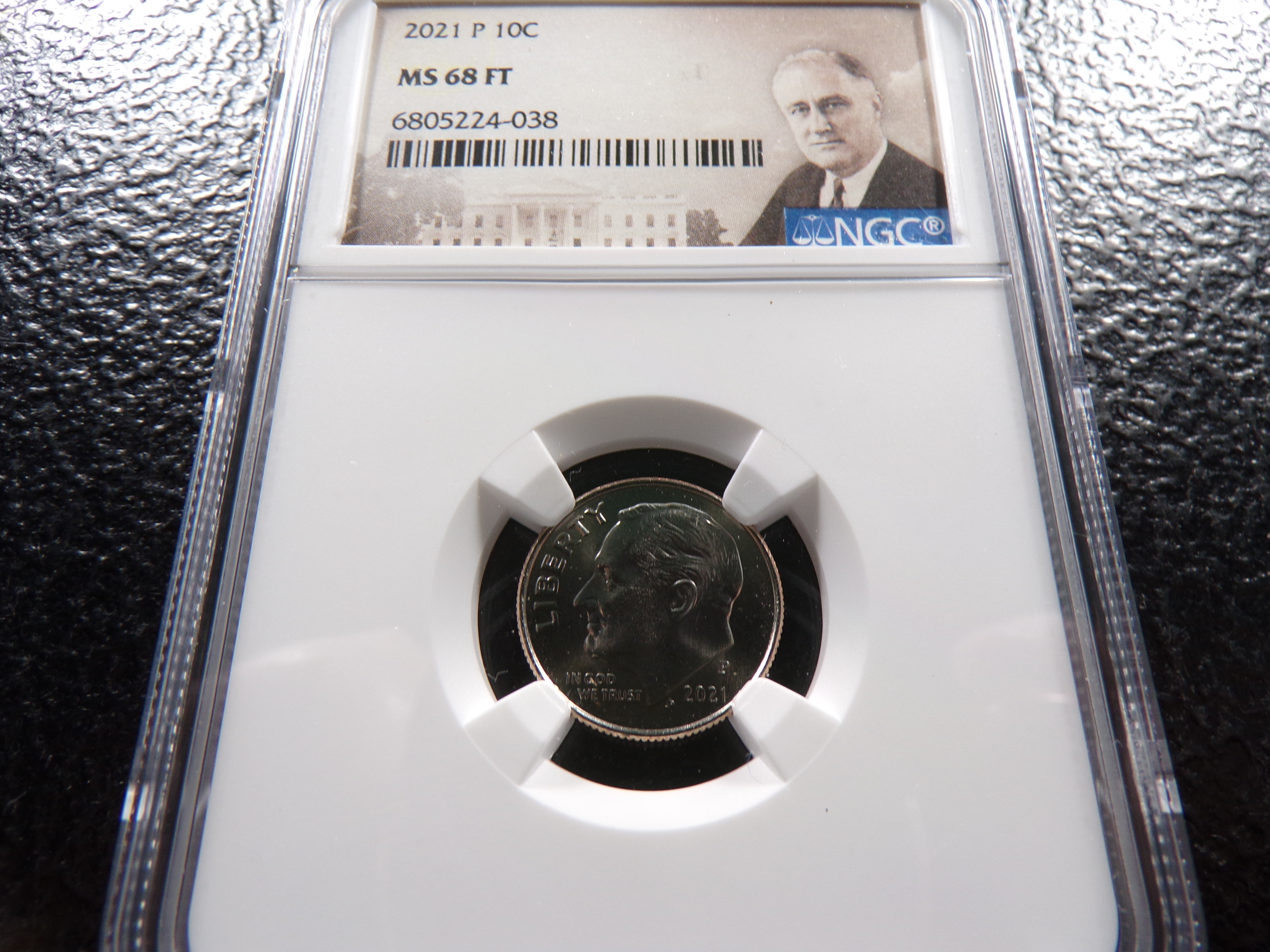 2021-P NGC MS68FT ROOSEVELT DIME