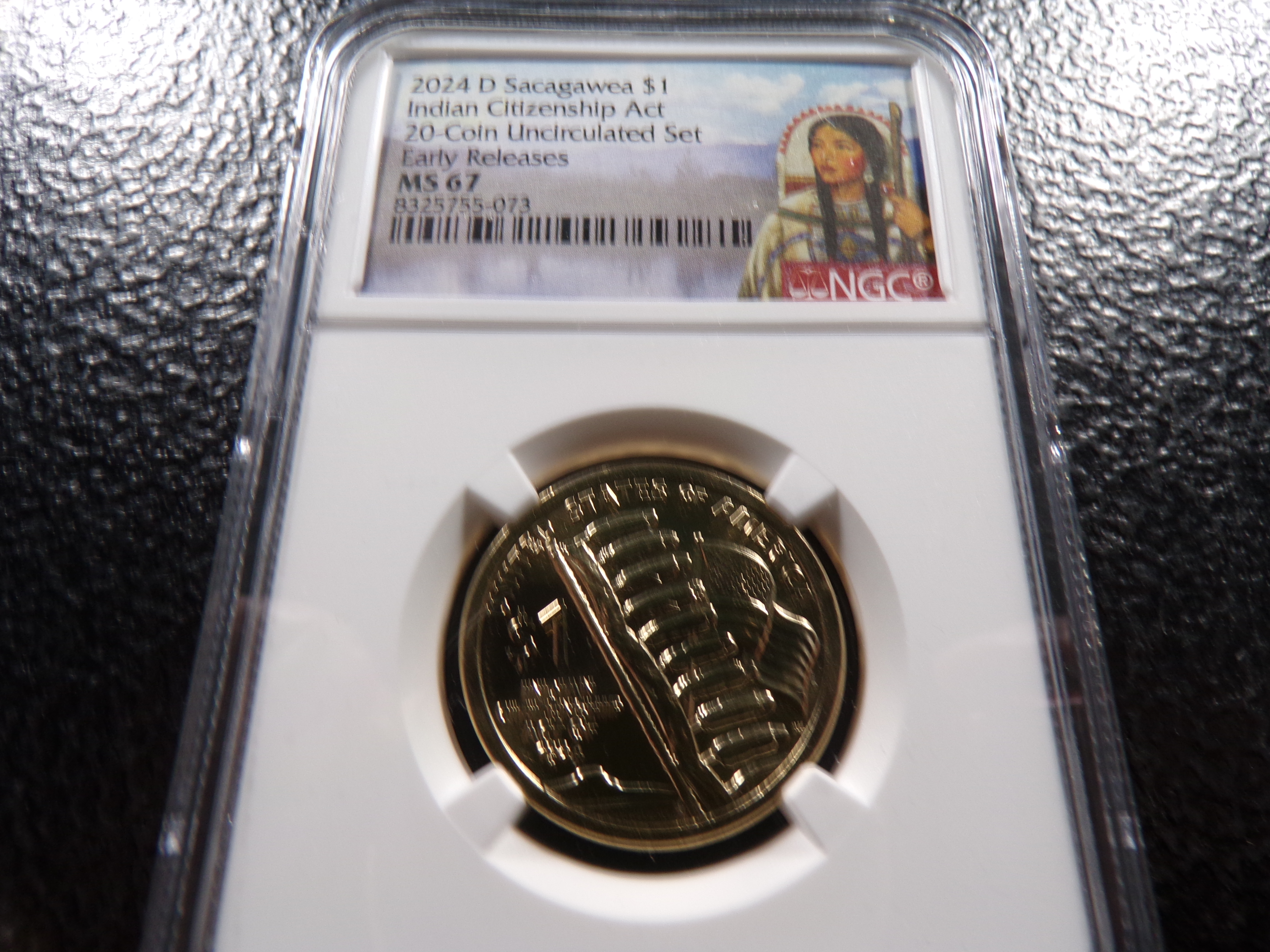 2024-D NGC MS67 INDIAN CITIZENSHIP ACT SACAGAWEA DOLLAR