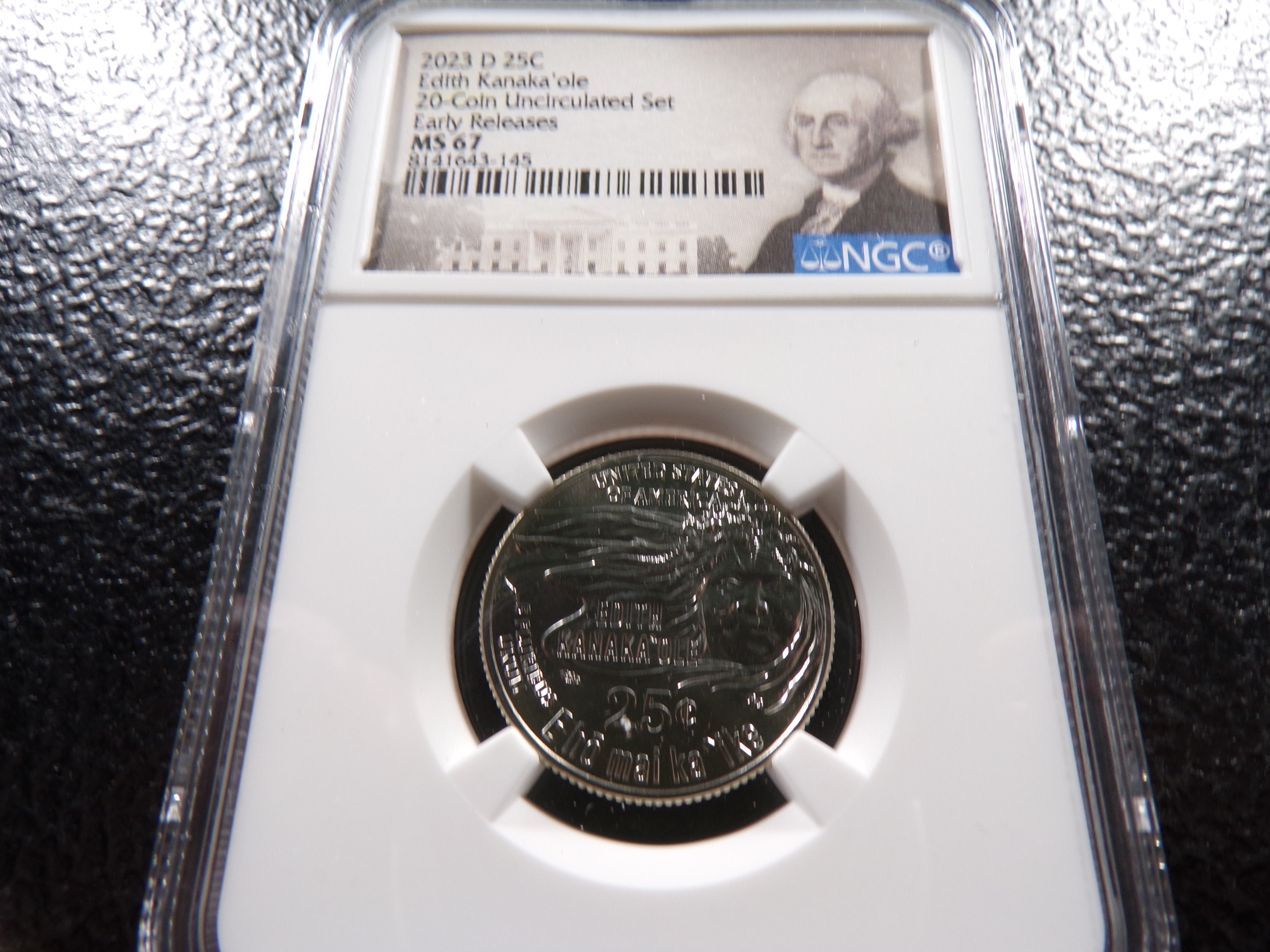 2023-D NGC MS67 EDITH KANAKA'OLE QUARTER