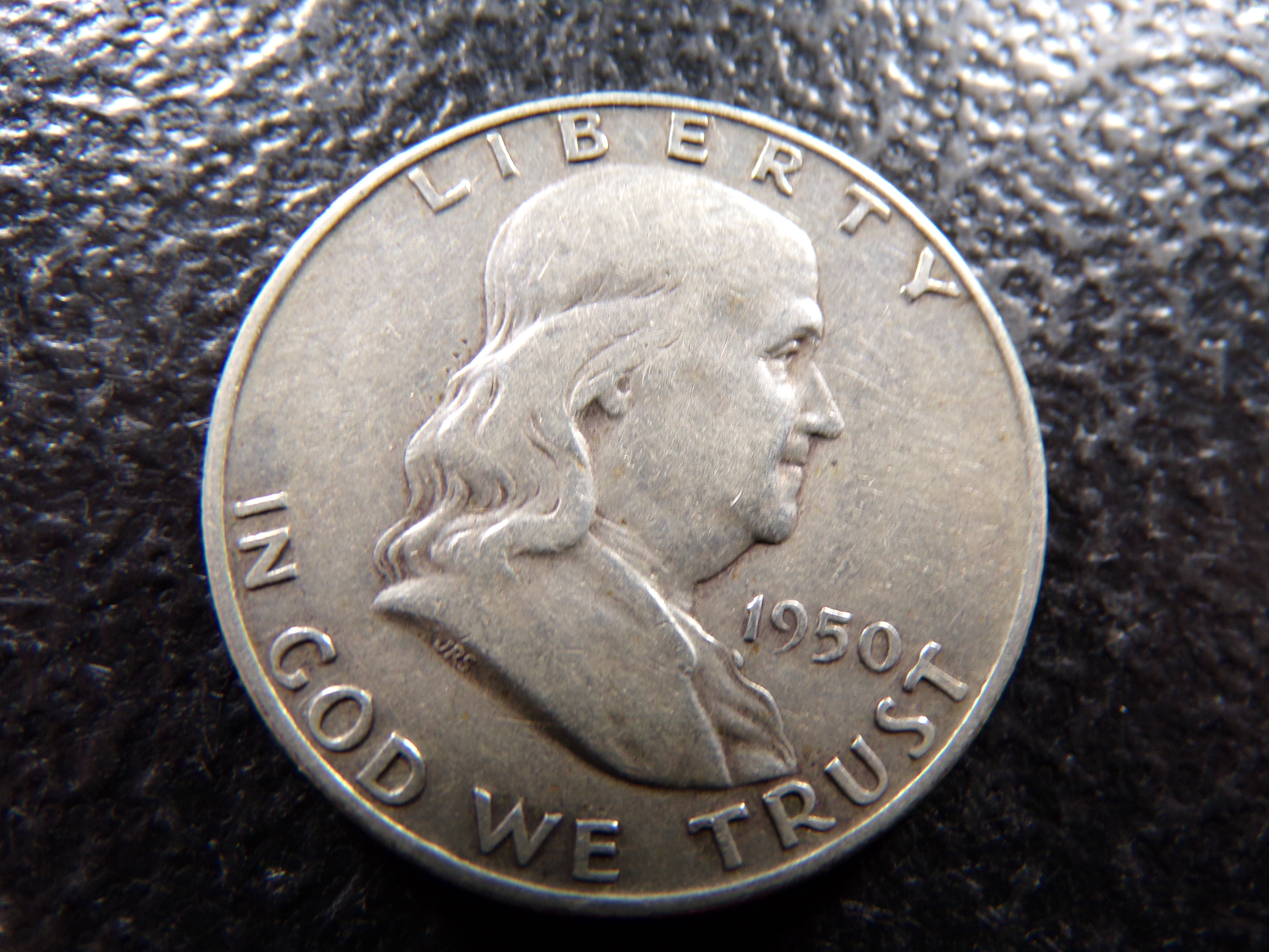 1950-D FRANKLIN SILVER HALF DOLLAR