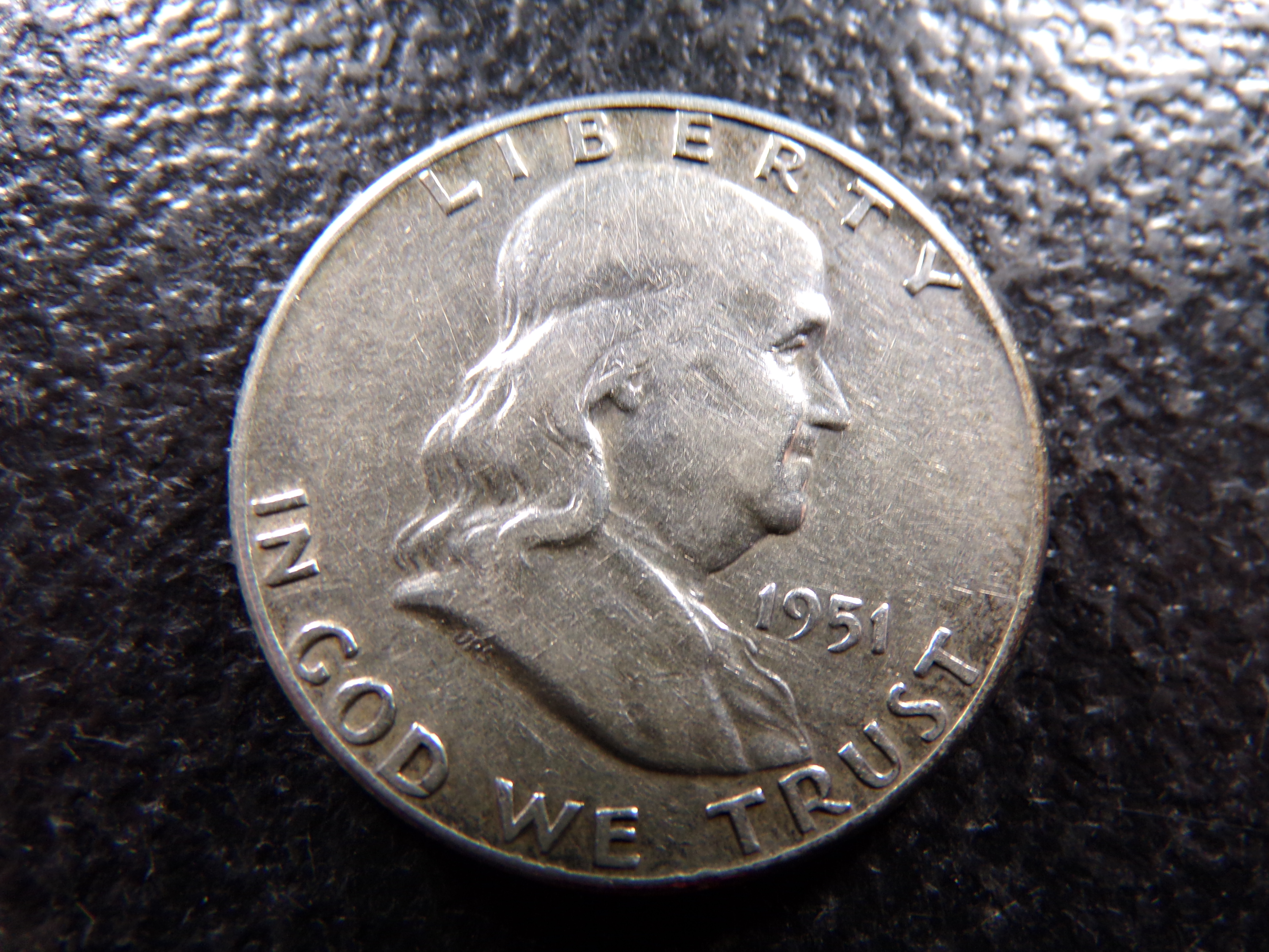 1951 FRANKLIN SILVER HALF DOLLAR