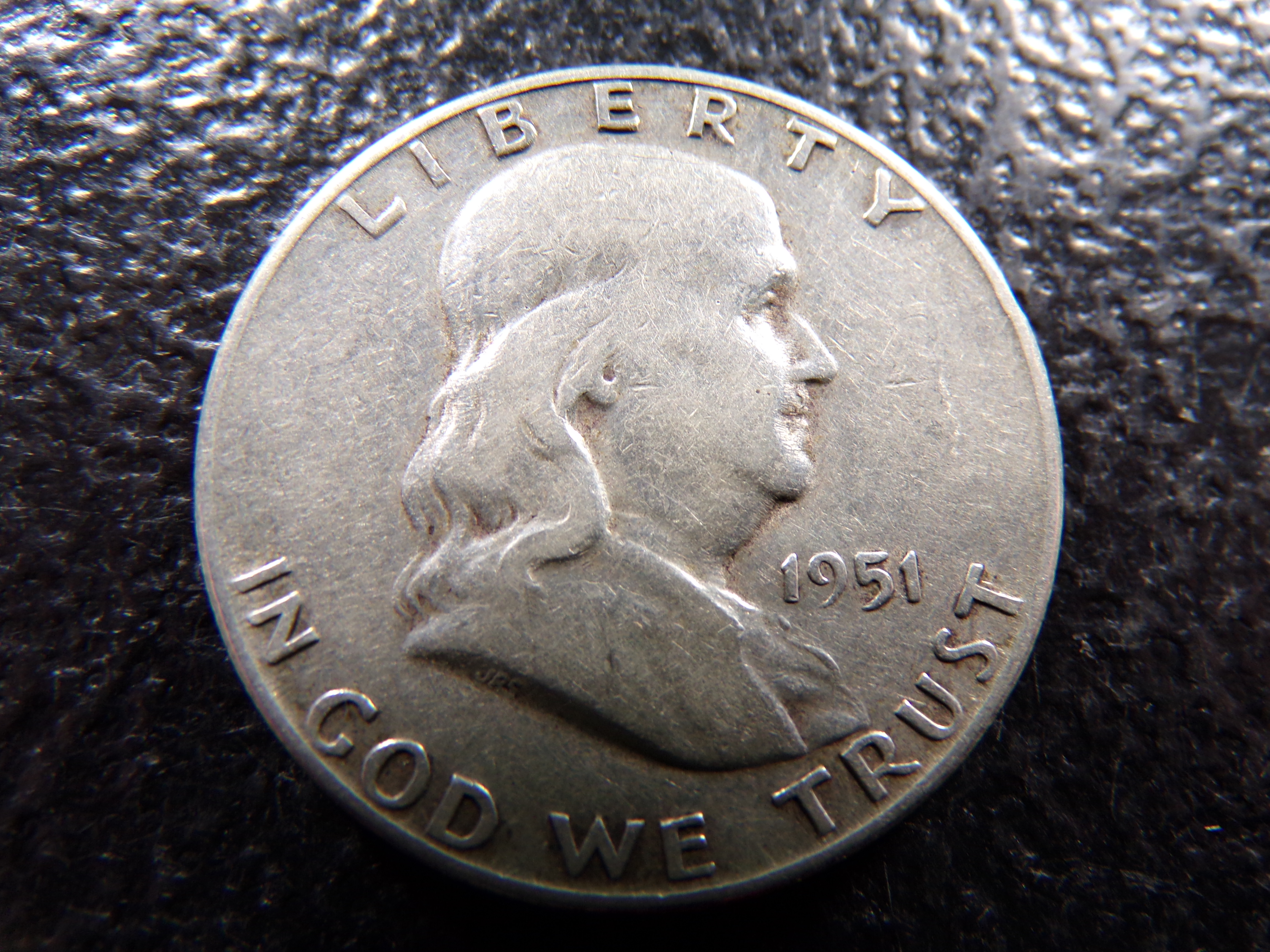 1951-S FRANKLIN SILVER HALF DOLLAR