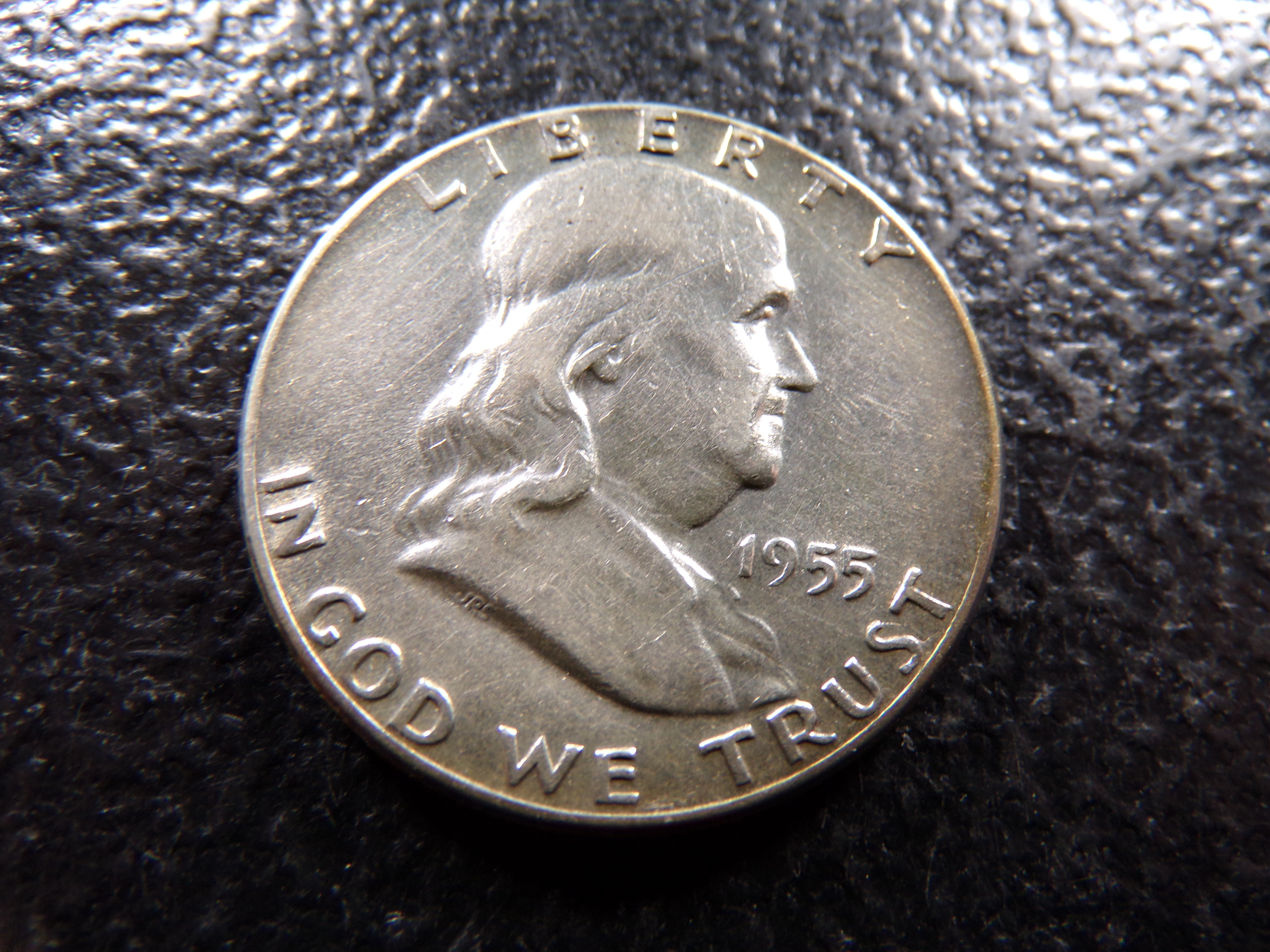 1955 FRANKLIN SILVER HALF DOLLAR