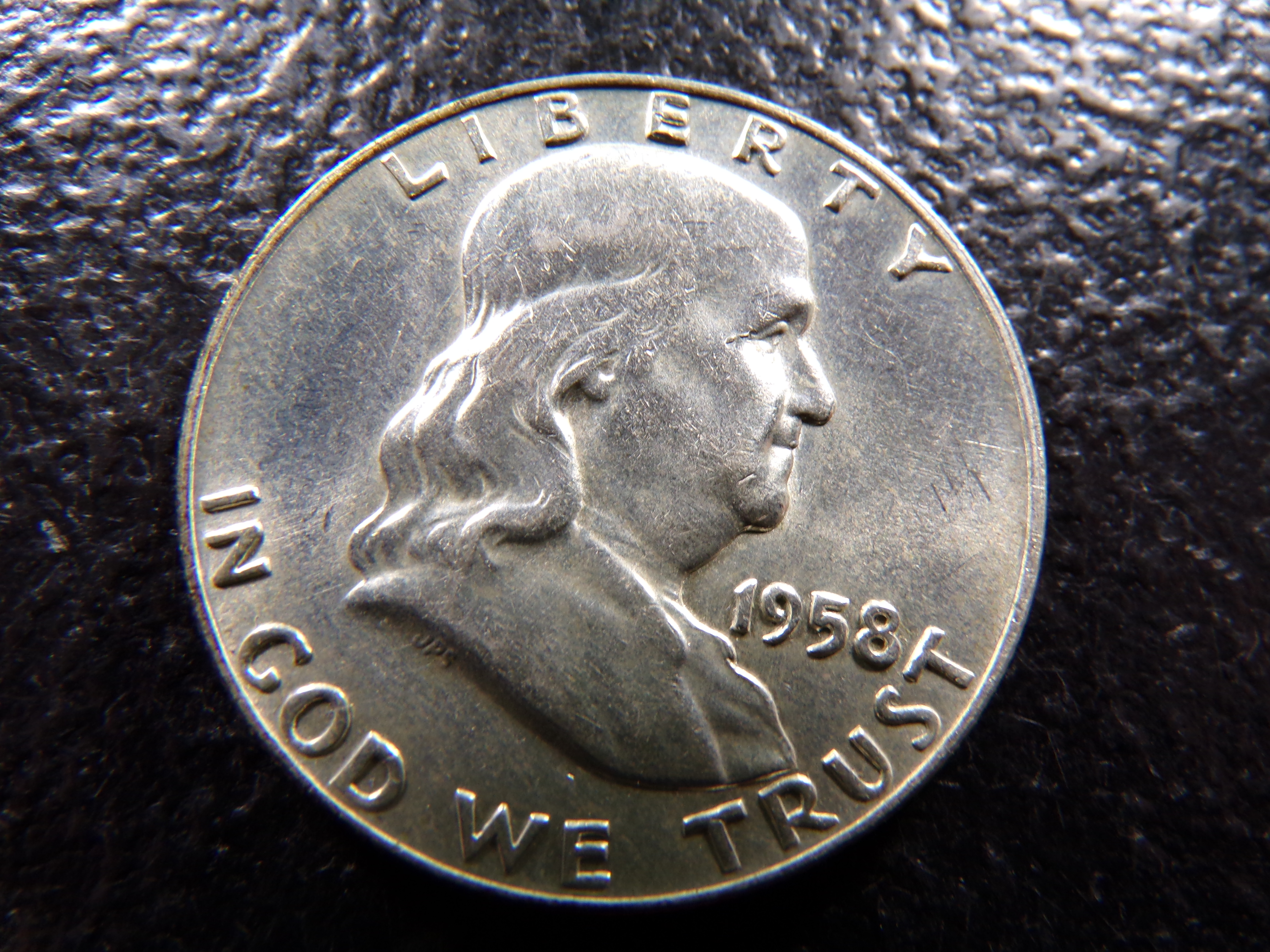 1958-D FRANKLIN SILVER HALF DOLLAR