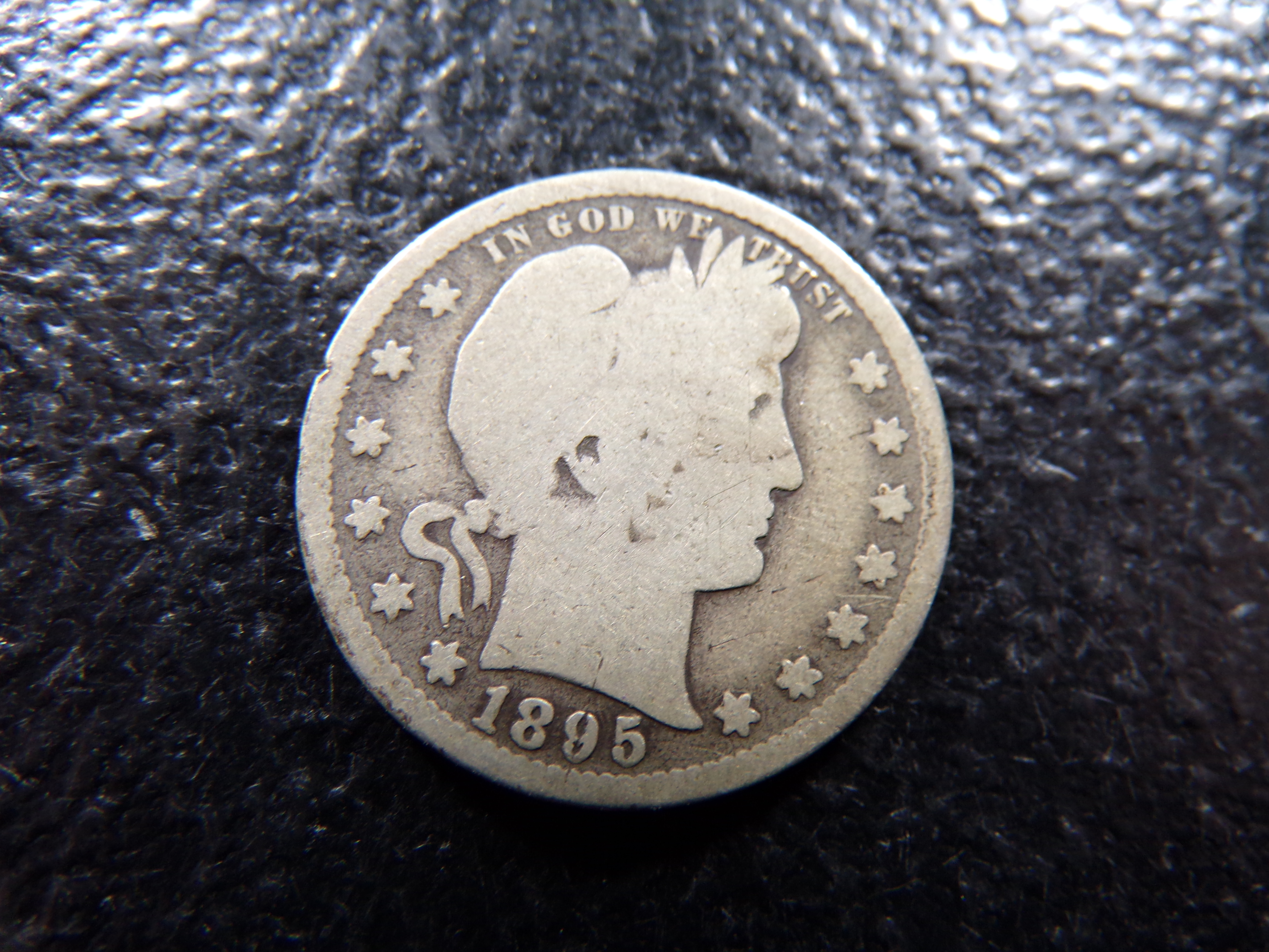 1895-S BARBER SILVER QUARTER