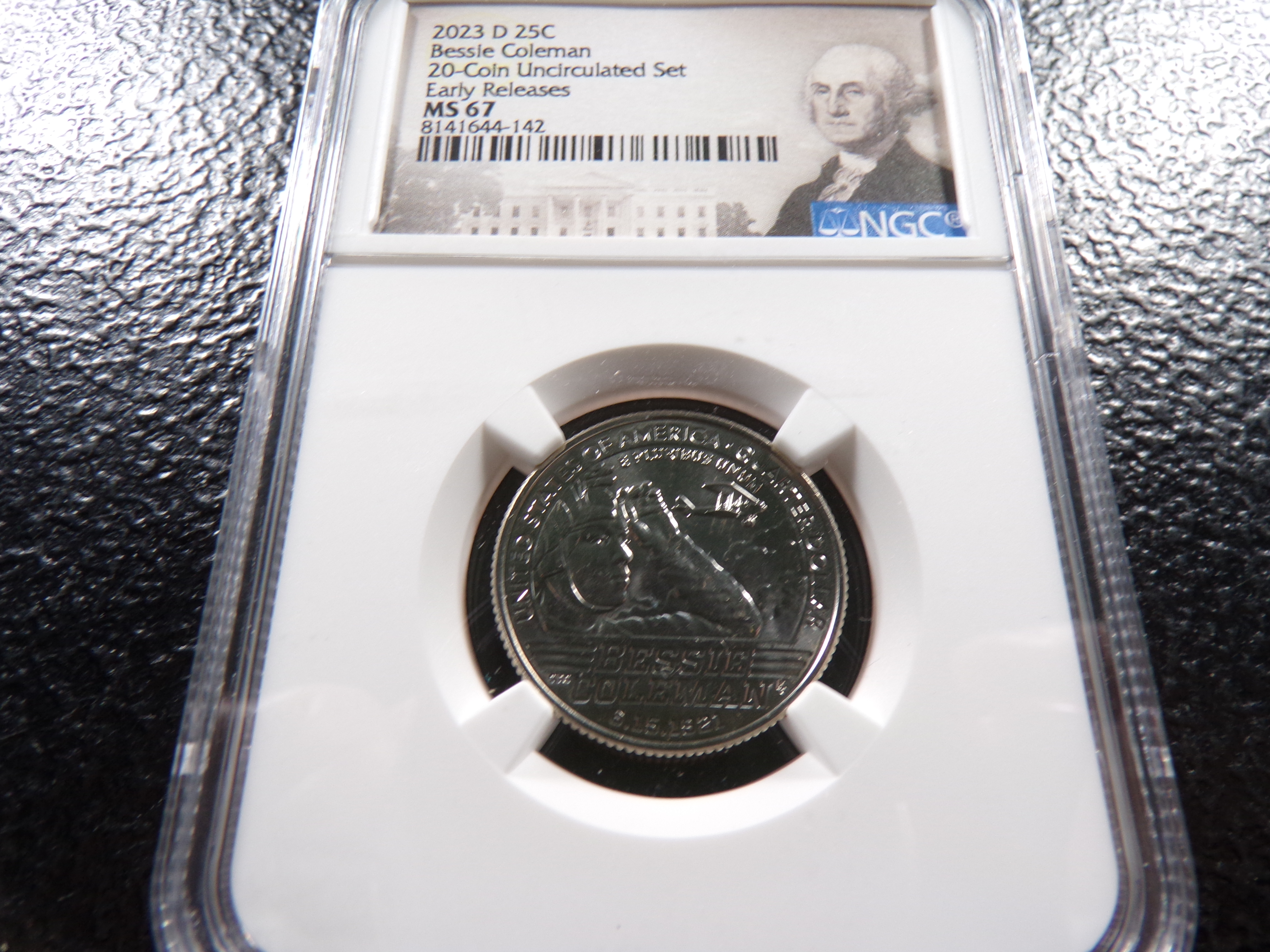 2023-D NGC MS67 BESSIE COLEMAN QUARTER