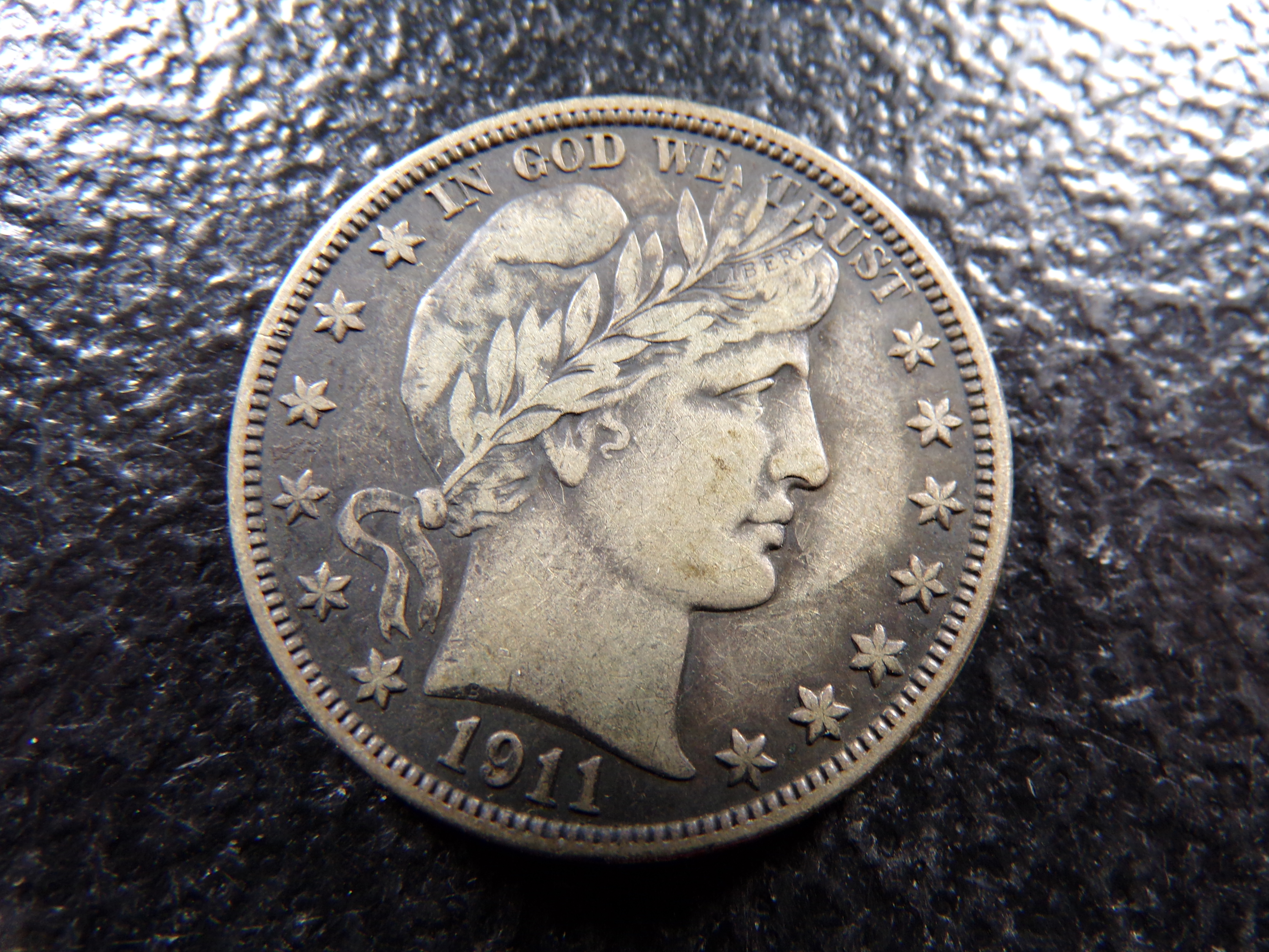 1911-D KEY DATE BARBER SILVER HALF DOLLAR