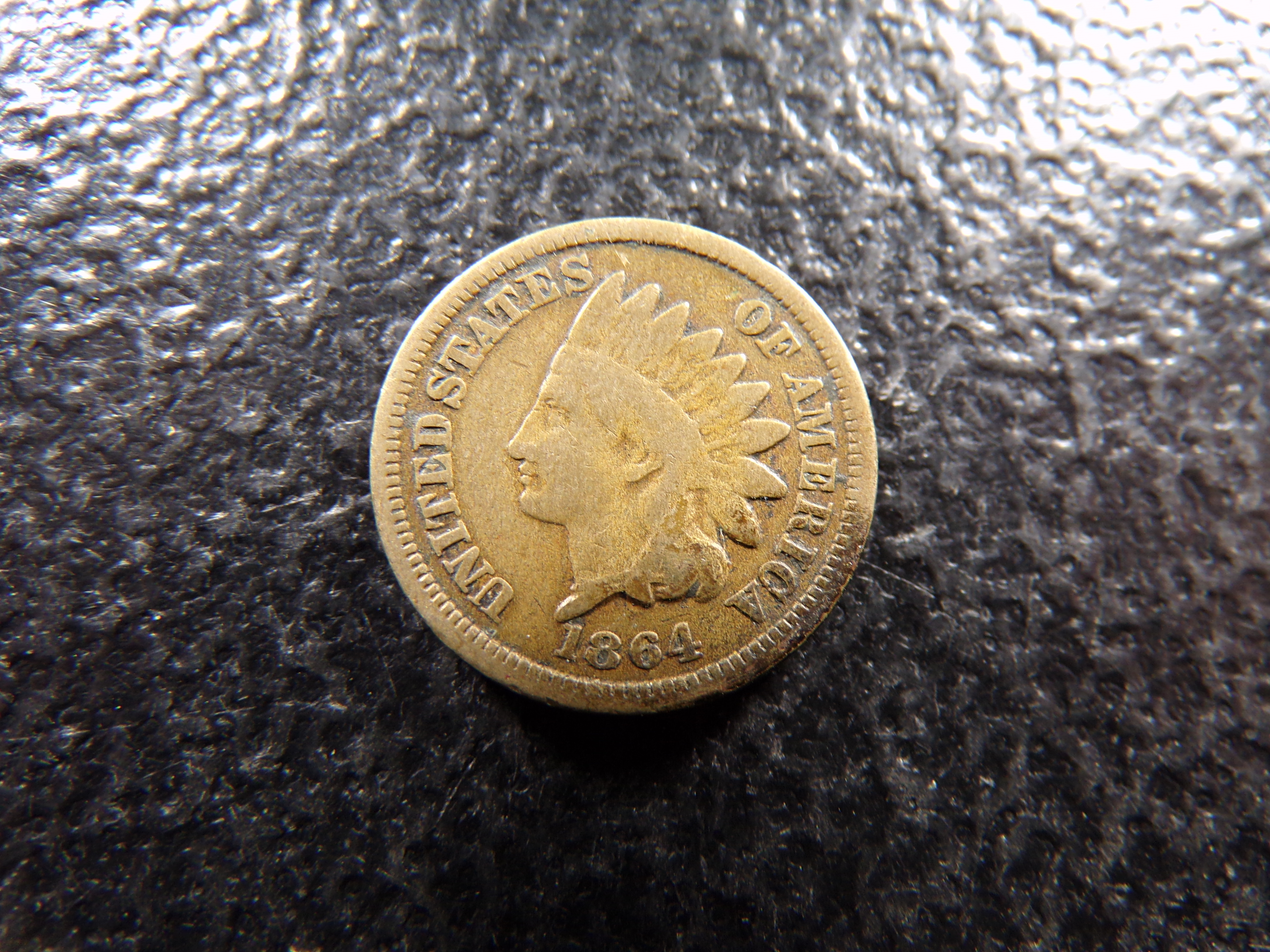 1864 COPPER NICKEL INDIAN CENT