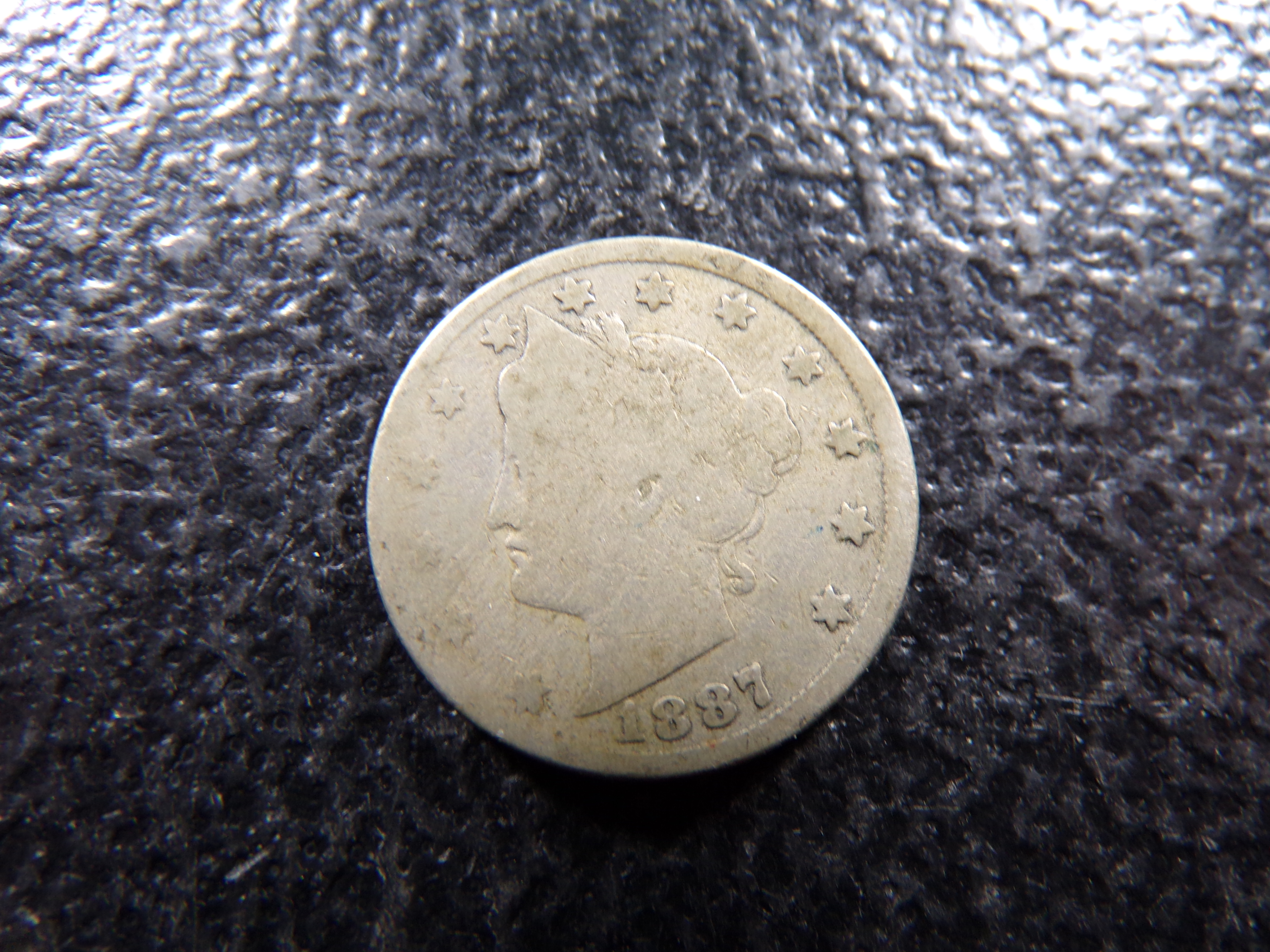 1887 LIBERTY HEAD V NICKEL