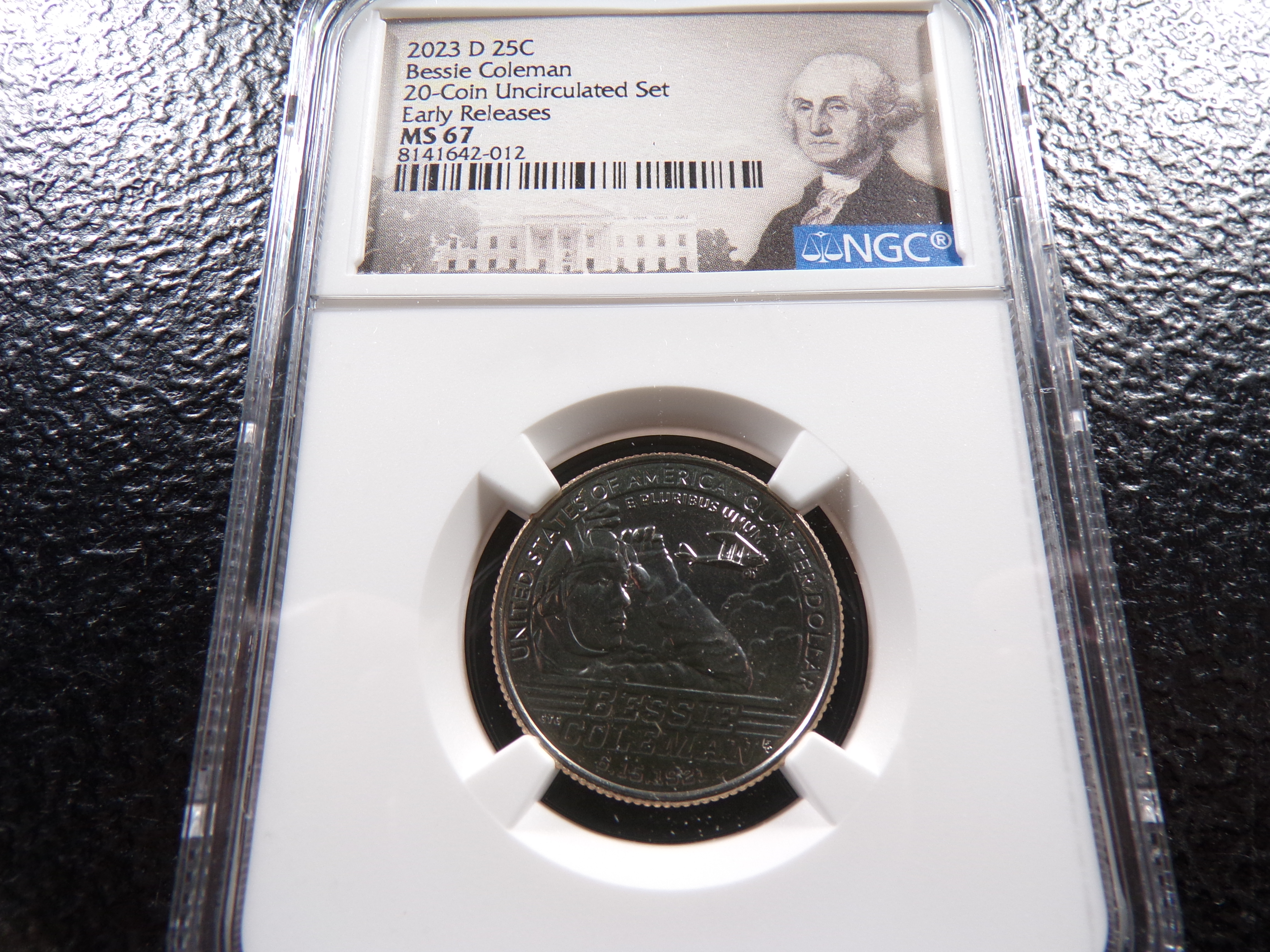 2023-D NGC MS67 BESSIE COLEMAN QUARTER