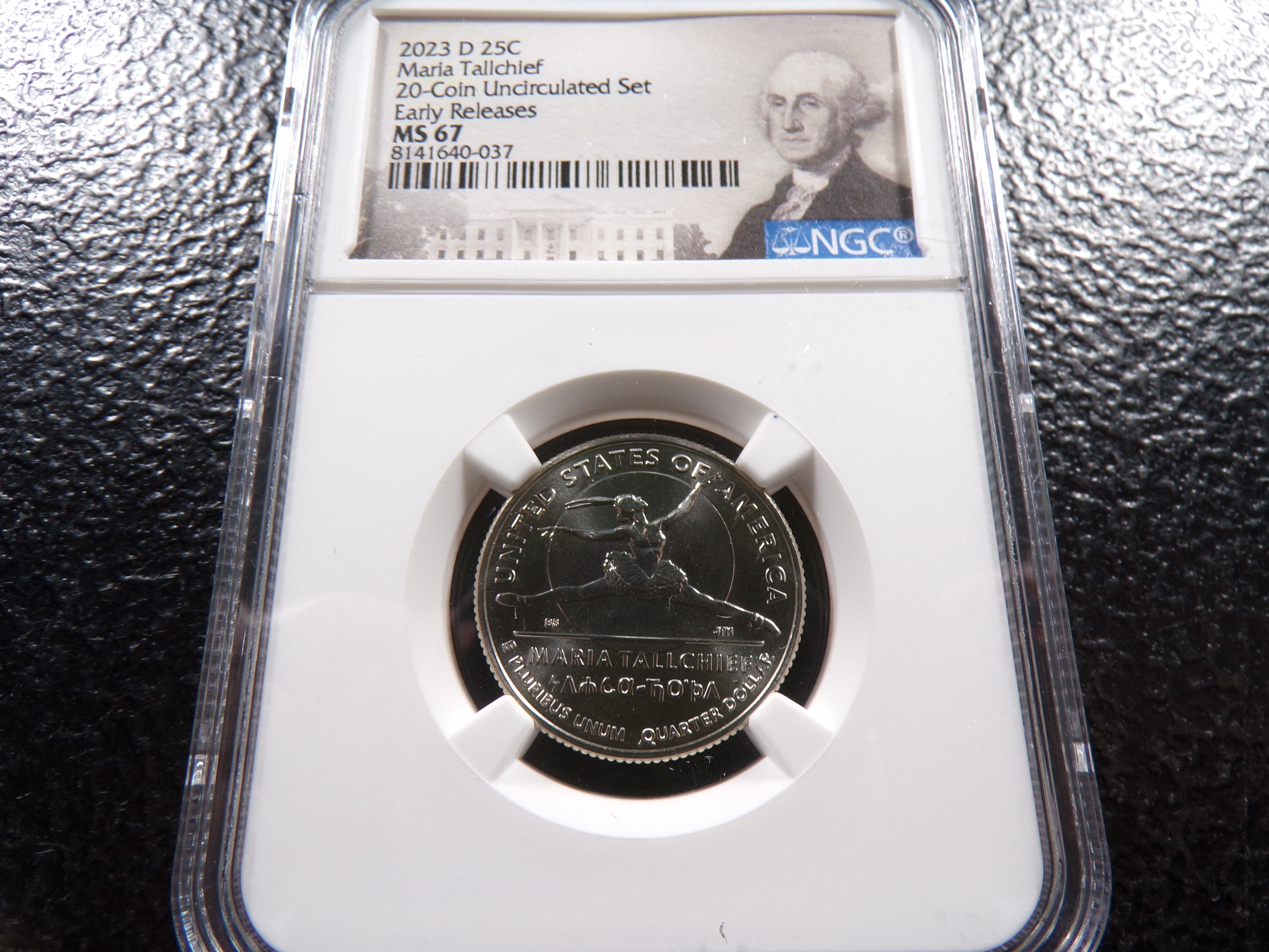 2023-D NGC MS67 MARIA TALLCHIEF QUARTER