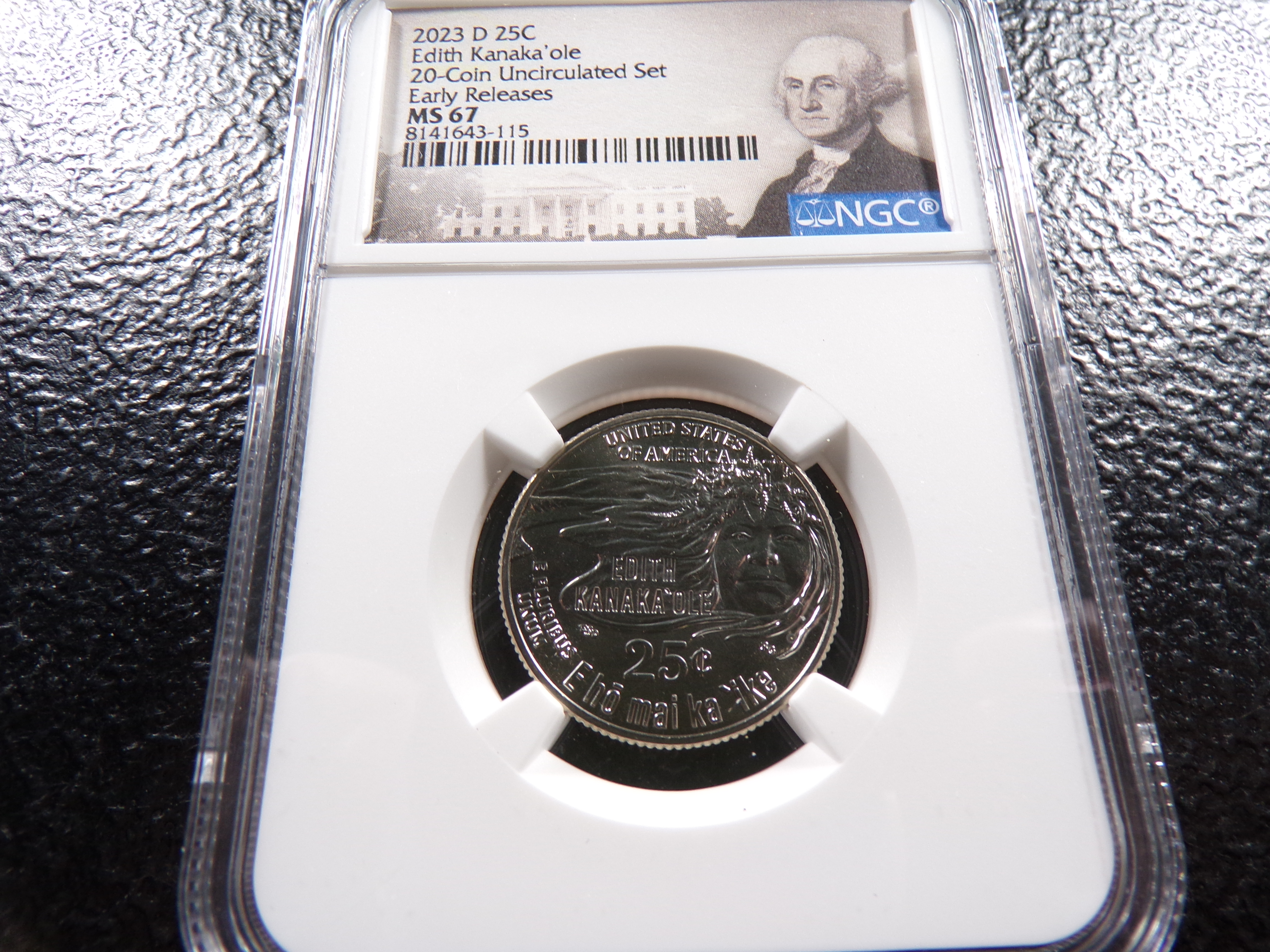 2023-D NGC MS67 EDITH KANAKA'OLE QUARTER