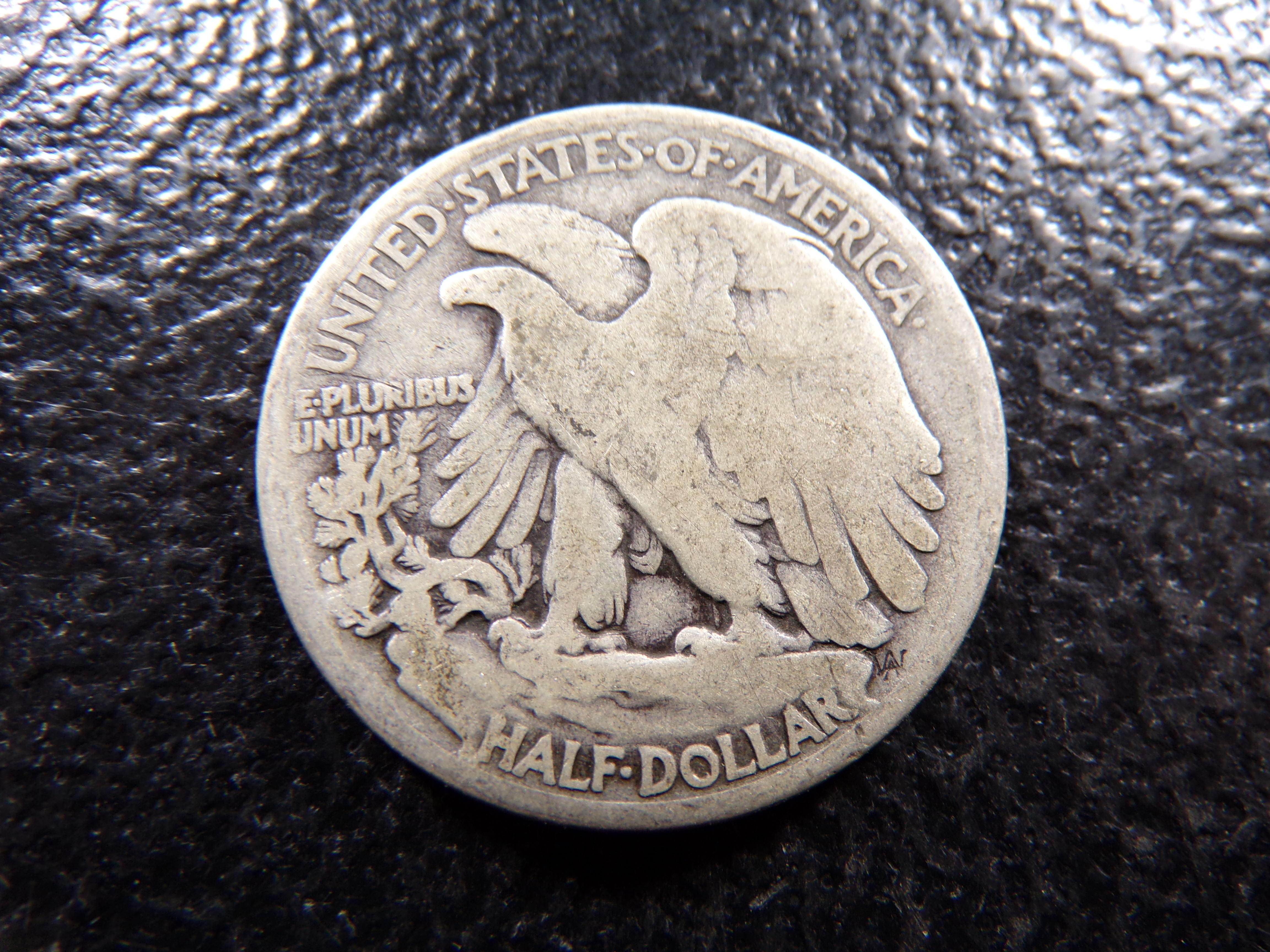 1916-D OBV. RARE DATE WALKING LIBERTY SILVER HALF DOLLAR