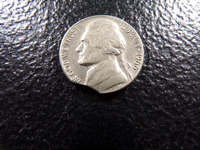 1966 MINT ERROR CLIPPED JEFFERSON NICKEL. CLICK THE LINK FROM YOUR INVOICE TO PAY... INVOICES 