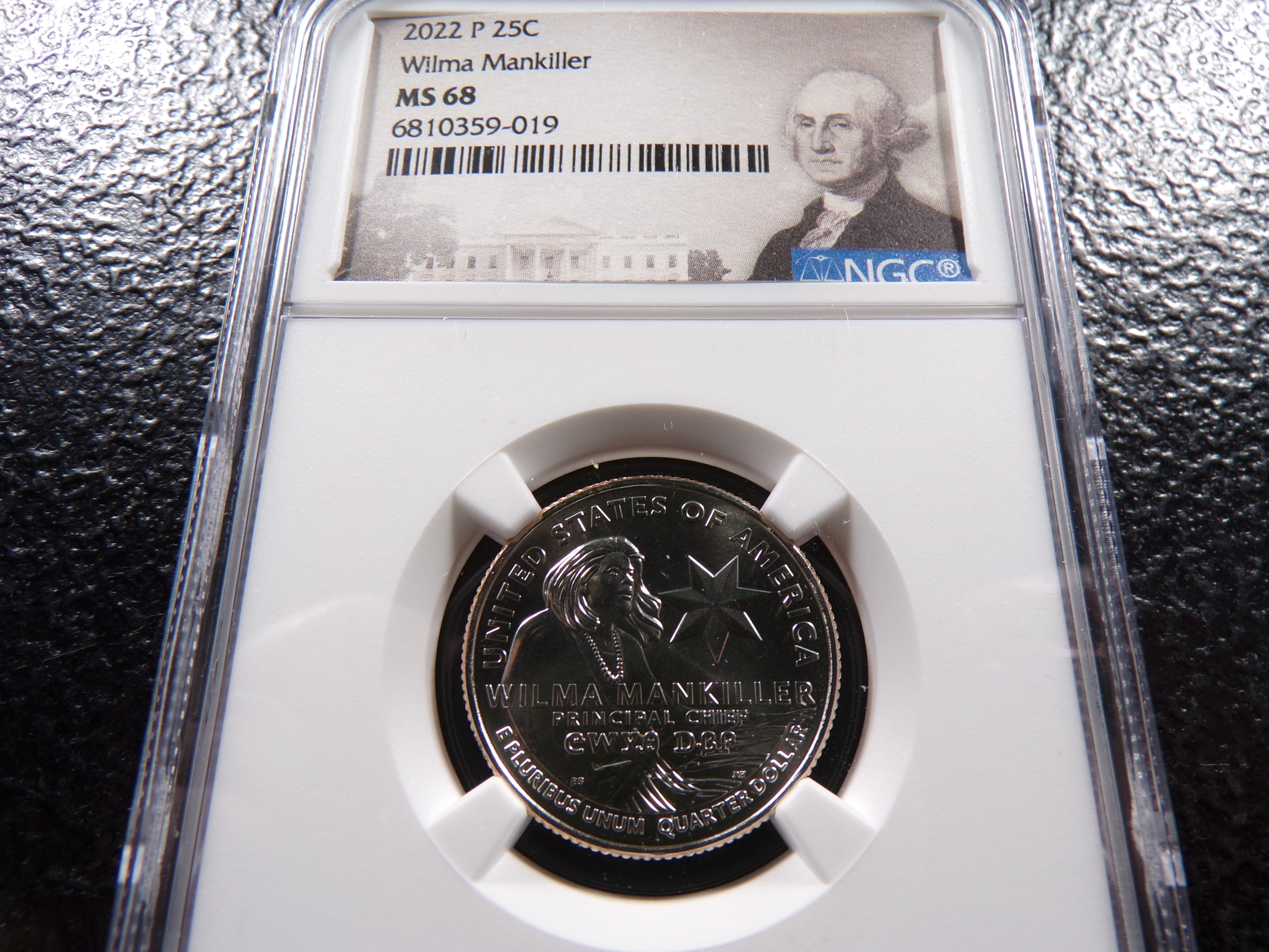 2022-P NGC MS68 WILMA MANKILLER QUARTER