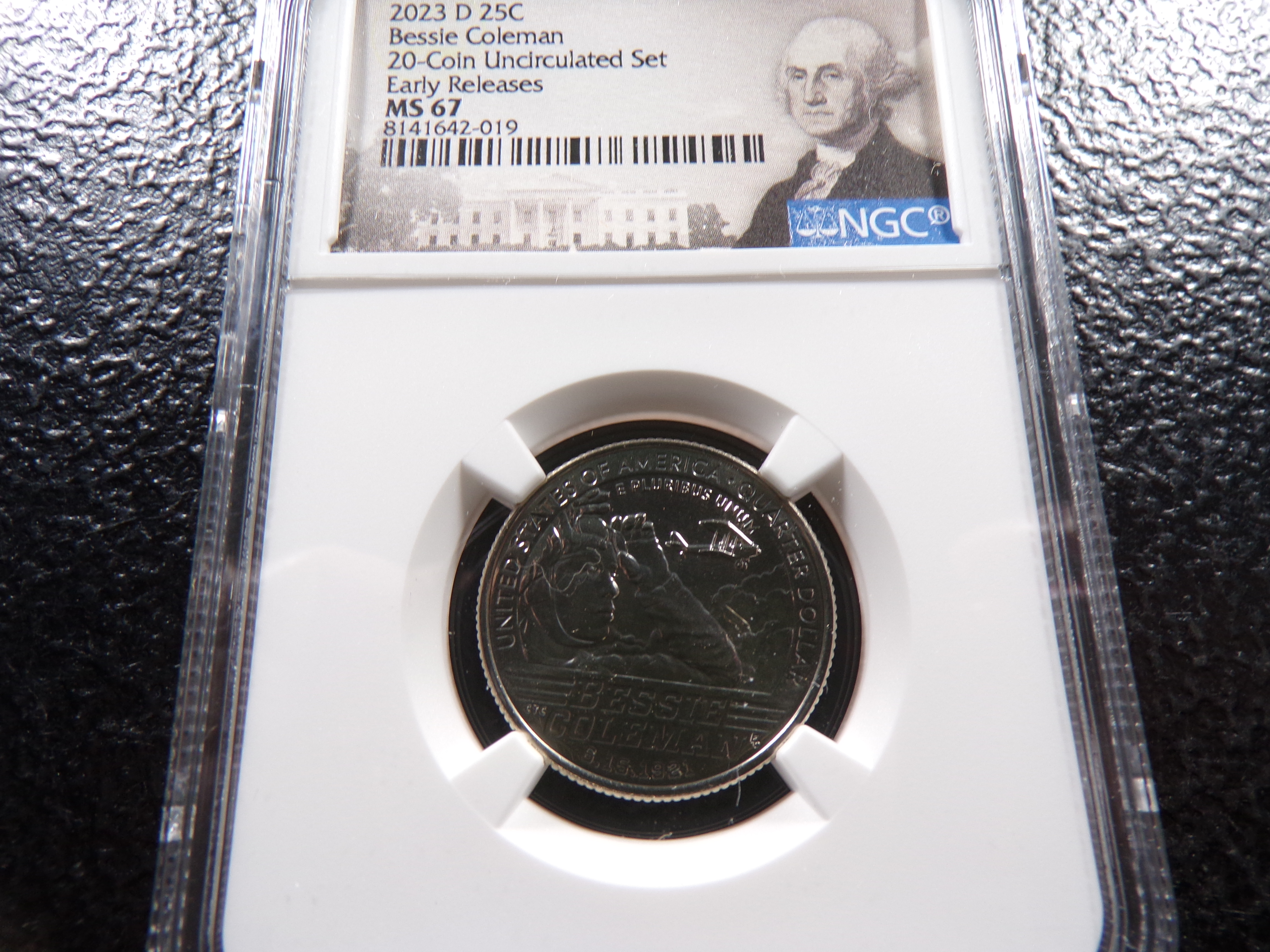 2023-D NGC MS67 BESSIE COLEMAN QUARTER