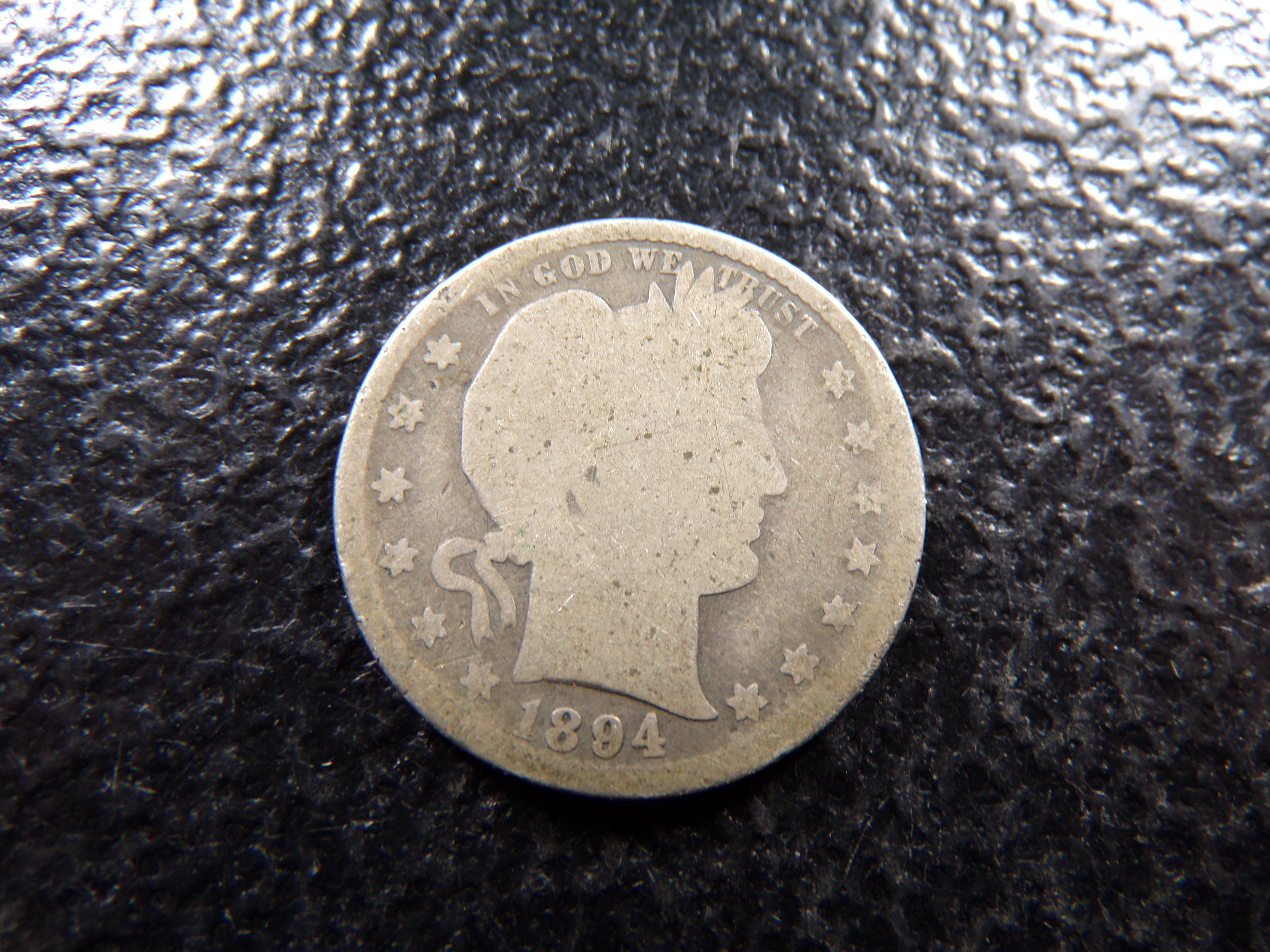 1894-S BARBER SILVER QUARTER