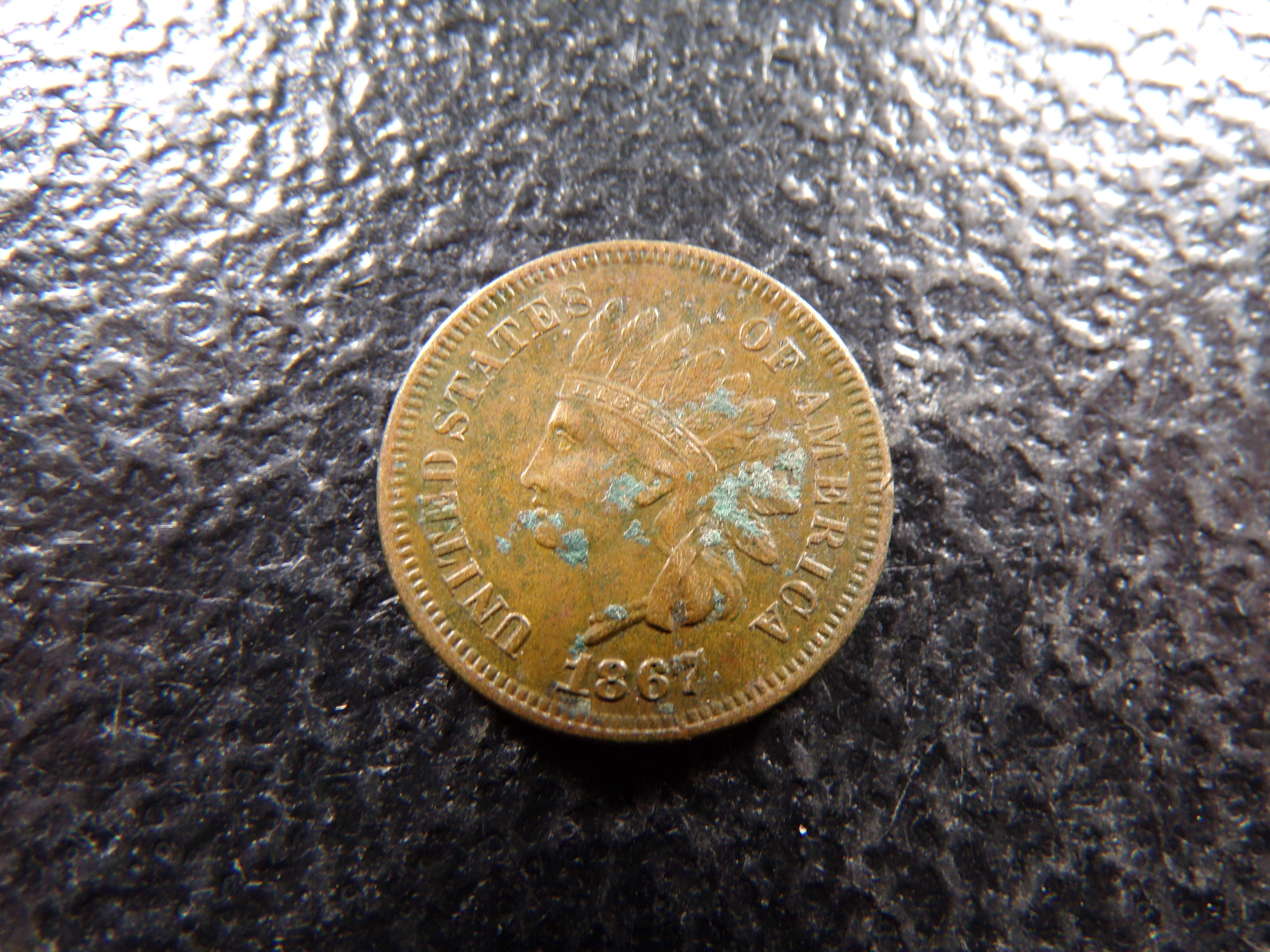 1867 RARE DATE INDIAN HEAD CENT