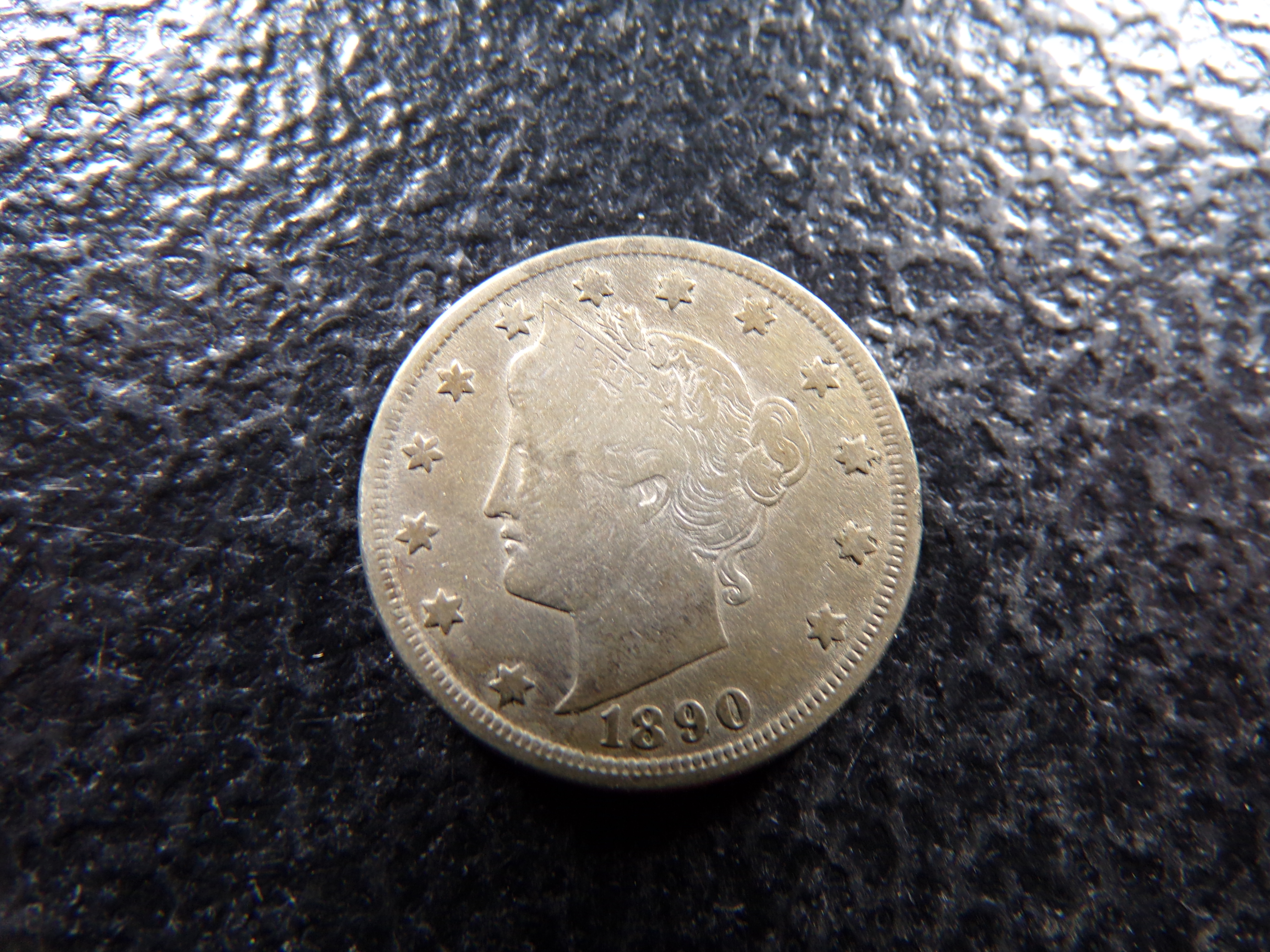 1890 LIBERTY HEAD V NICKEL