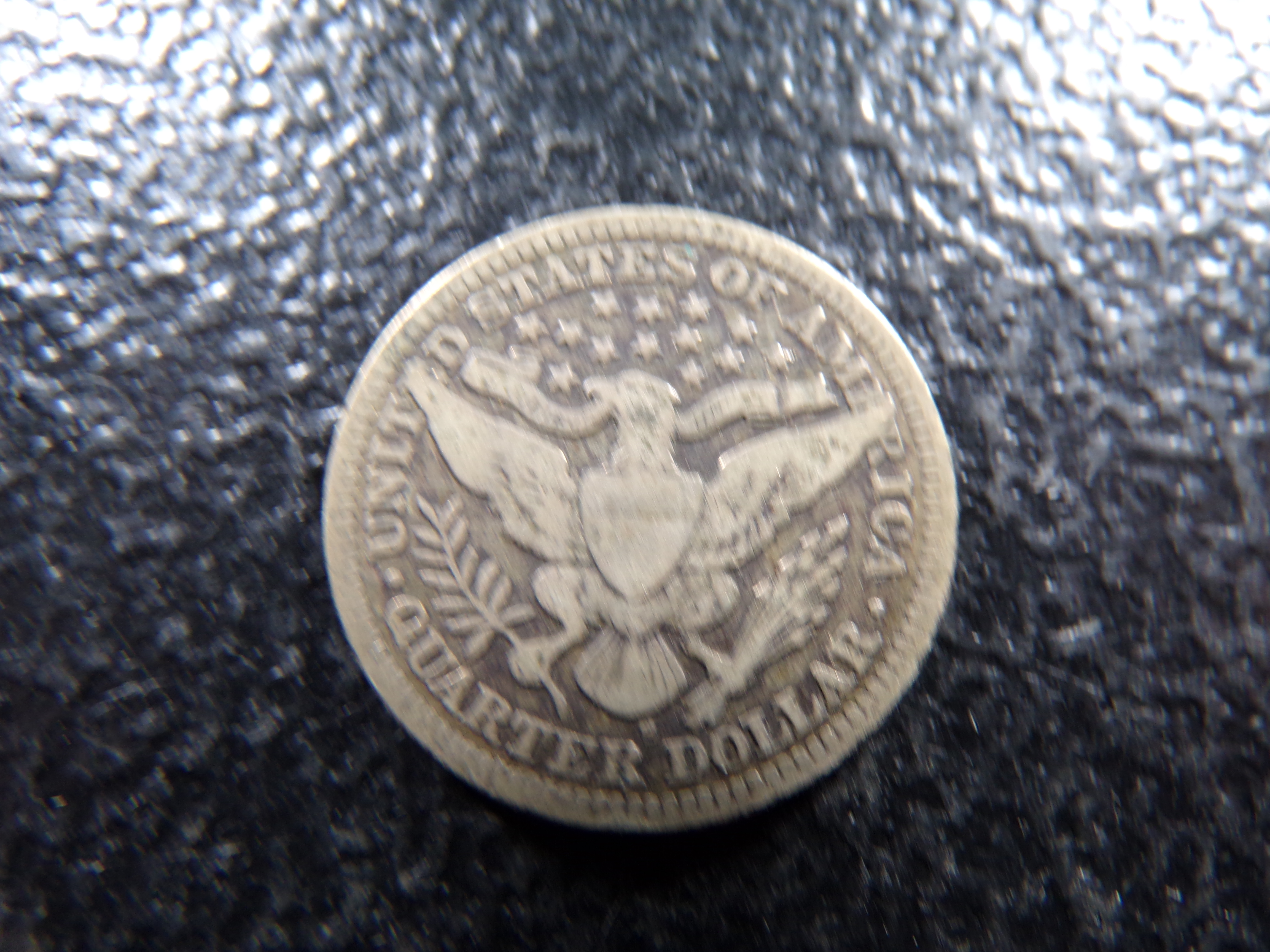 1909-S BARBER SILVER QUARTER