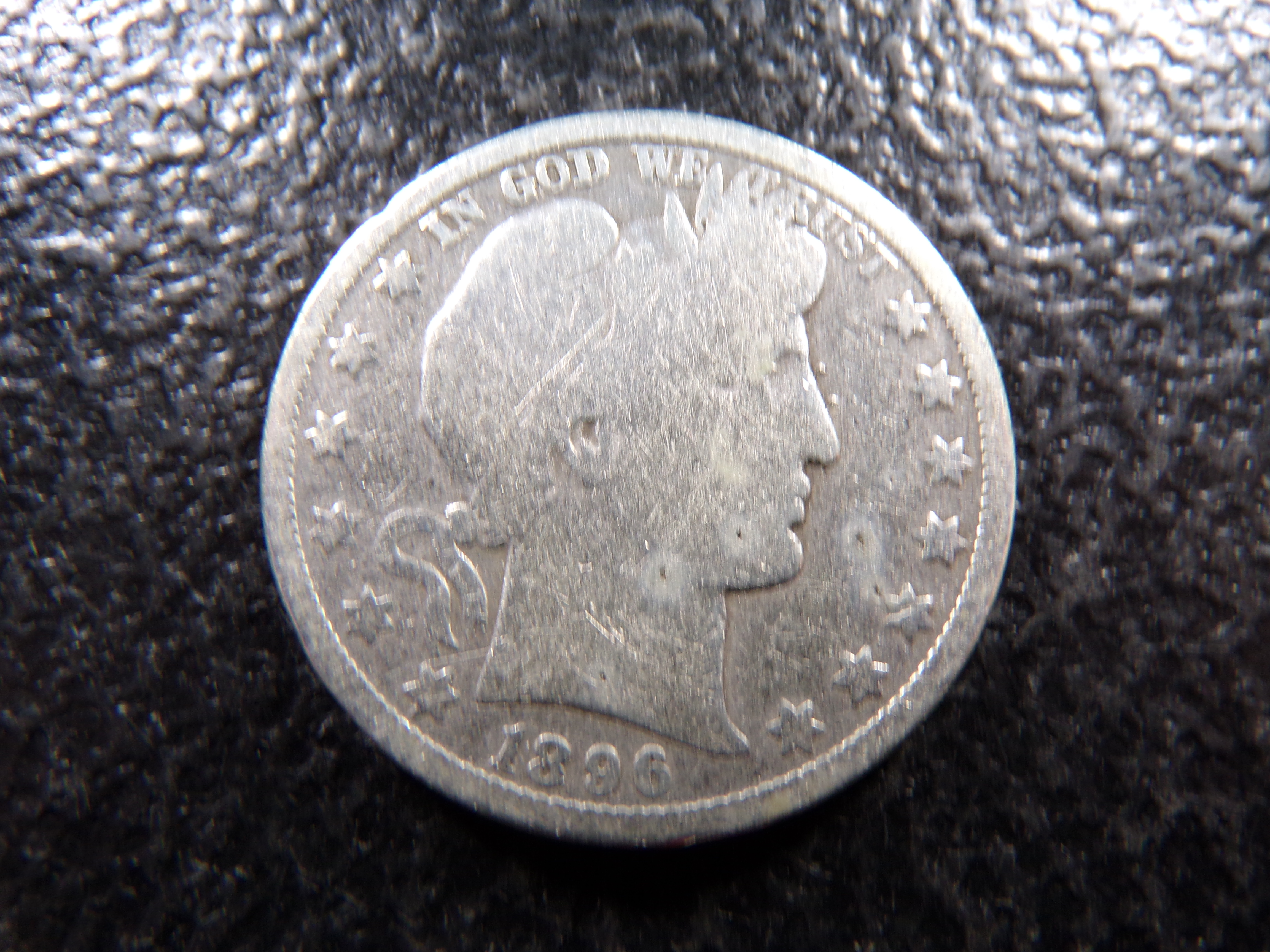 1896-O RARE DATE BARBER SILVER HALF DOLLAR