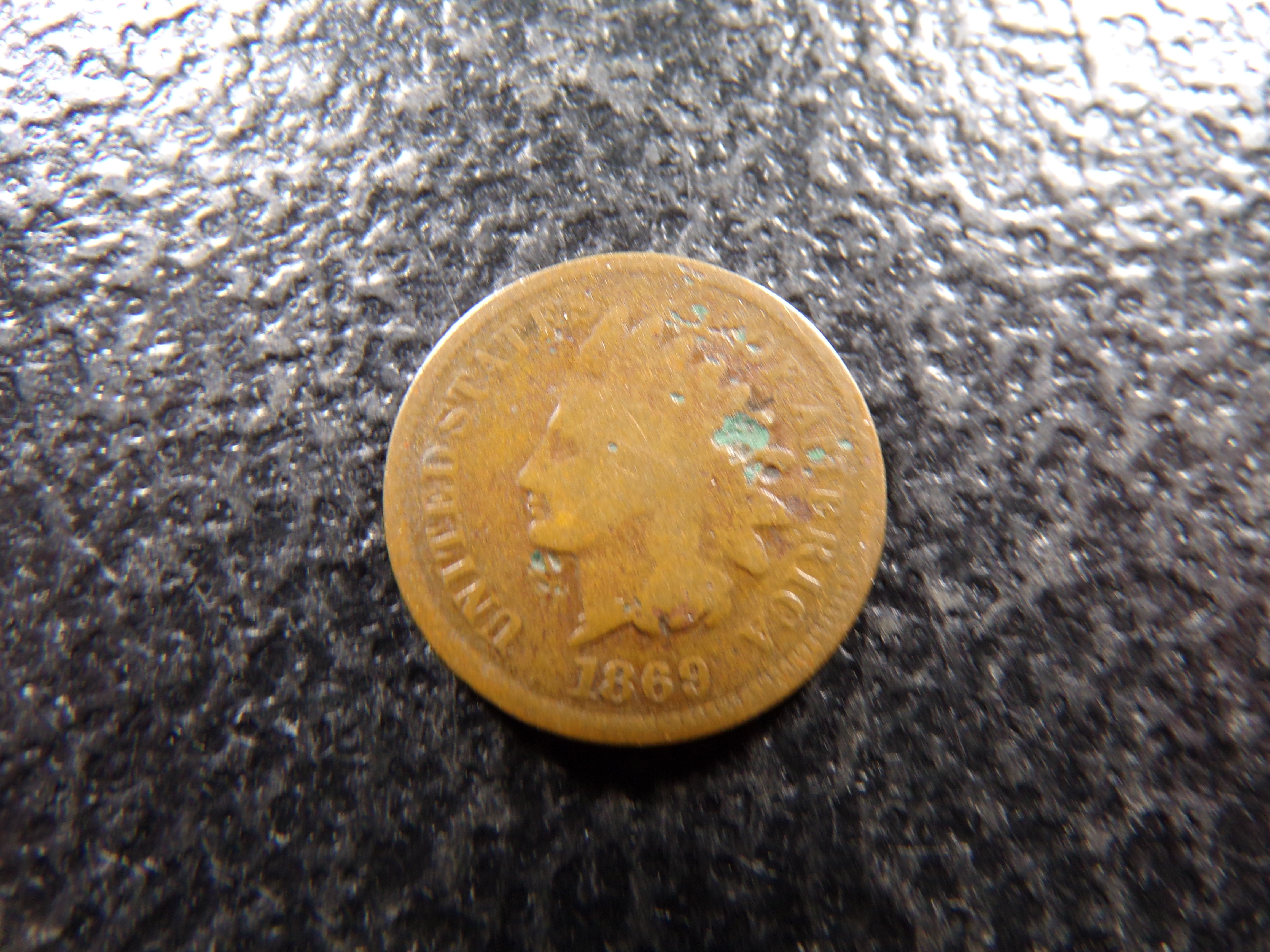 1869 RARE DATE INDIAN HEAD CENT